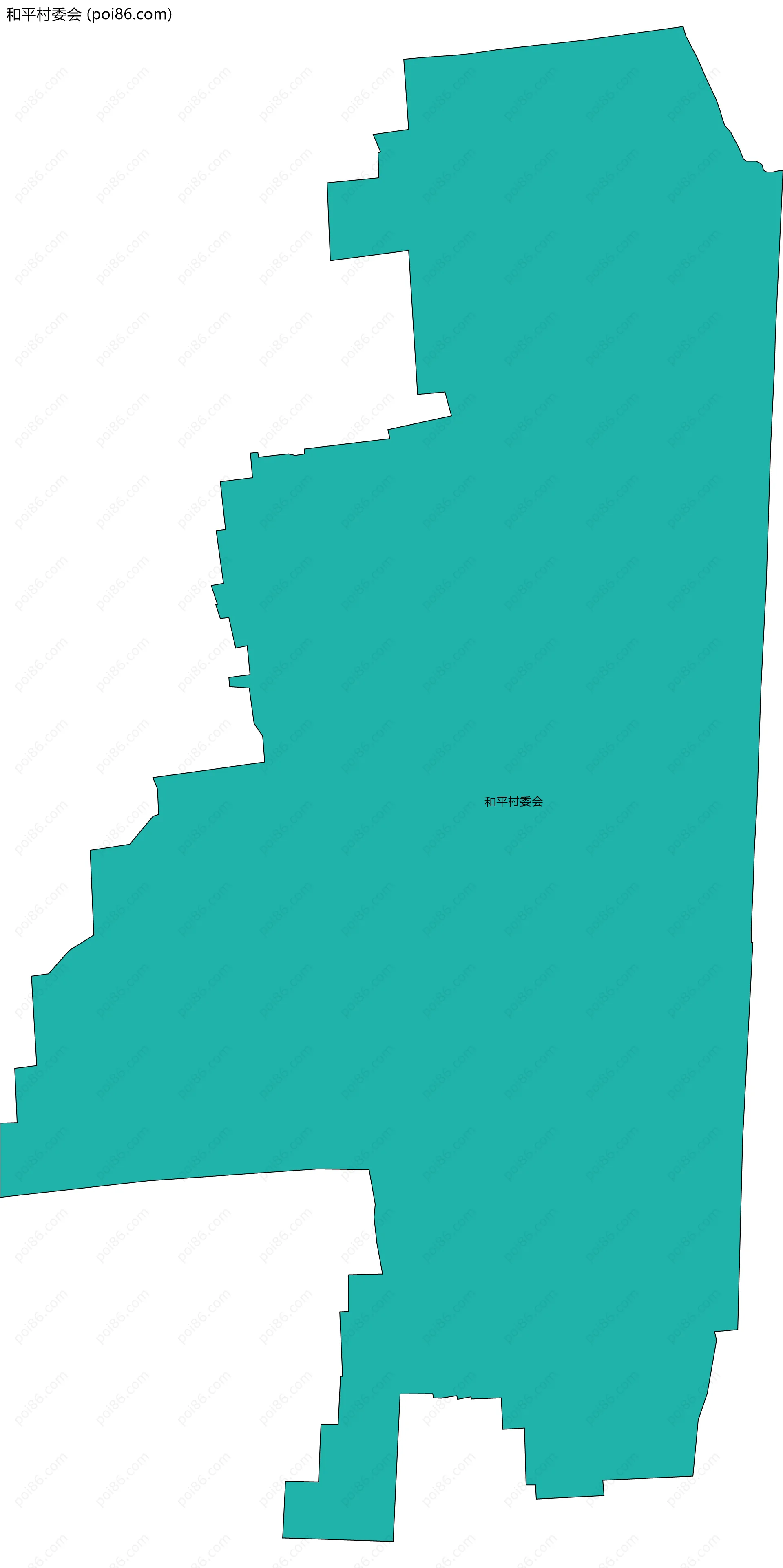 和平村委会边界地图