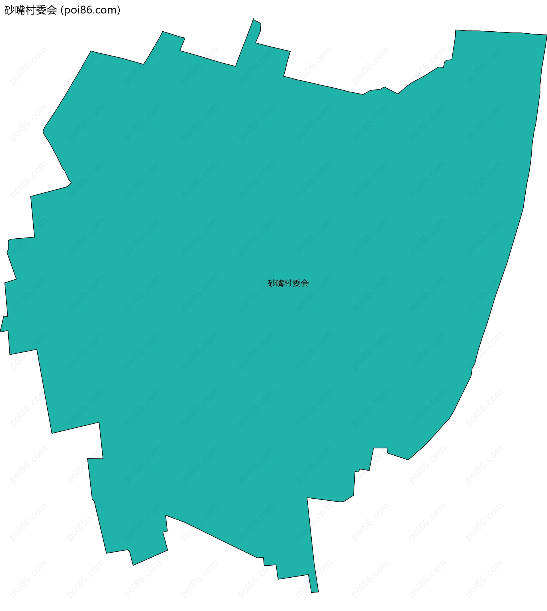 砂嘴村委会边界地图