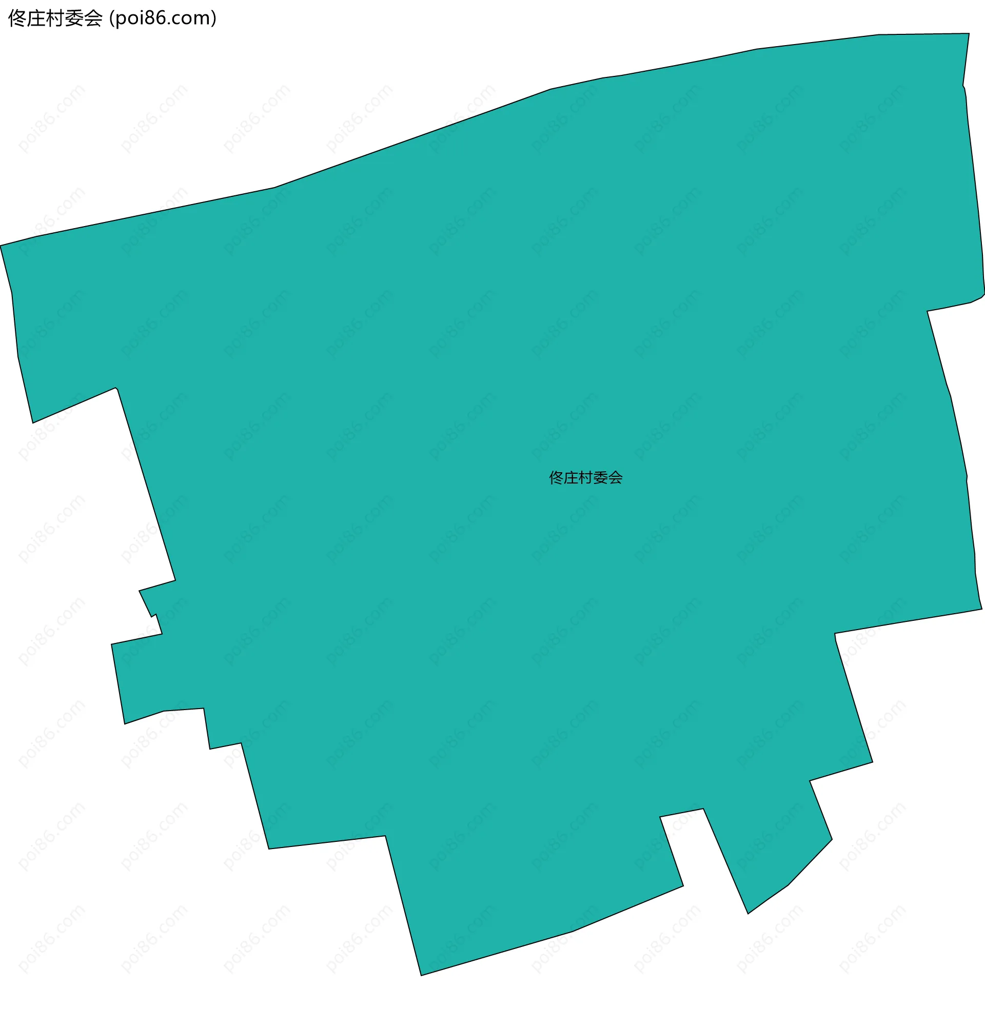 佟庄村委会边界地图