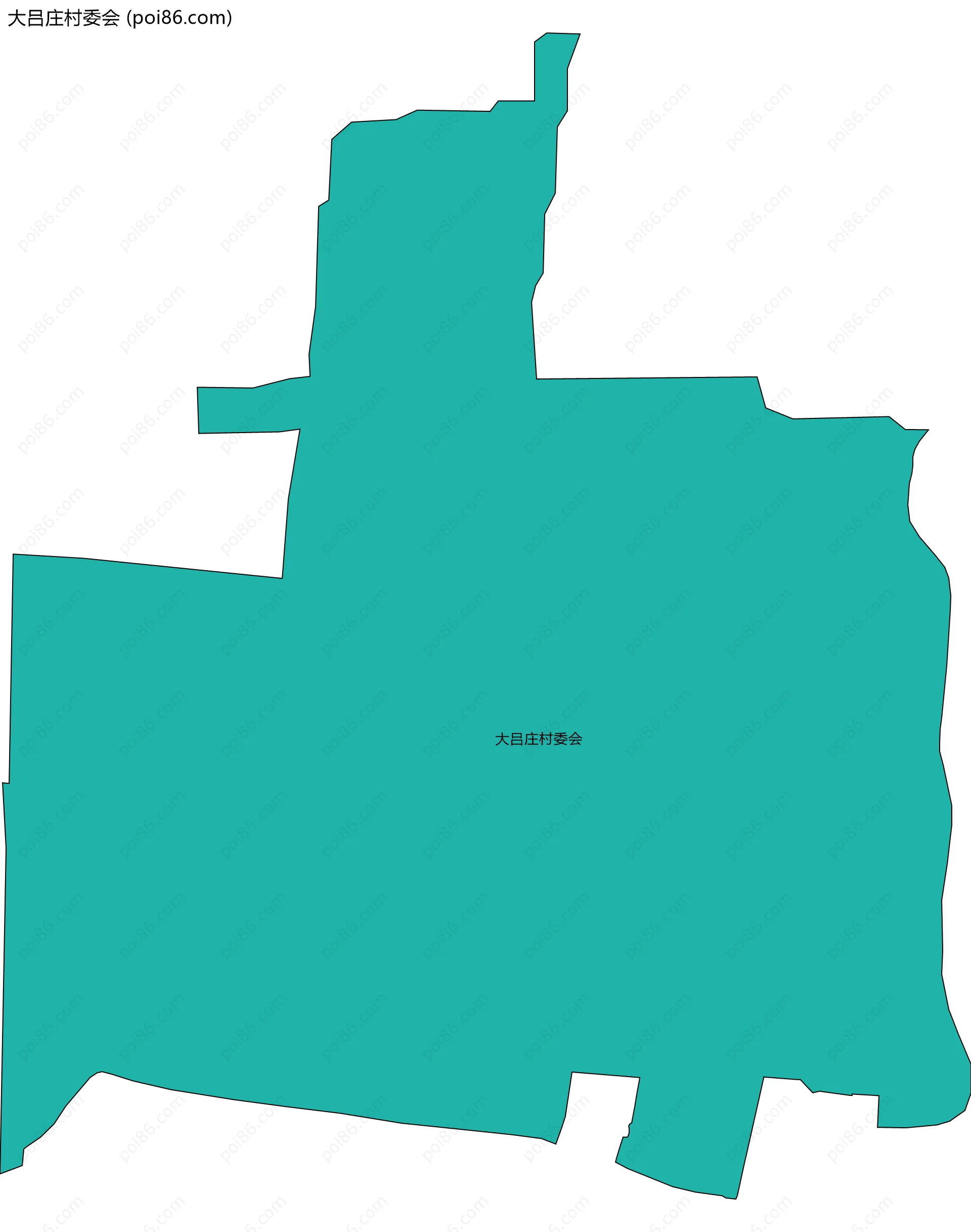 大吕庄村委会边界地图