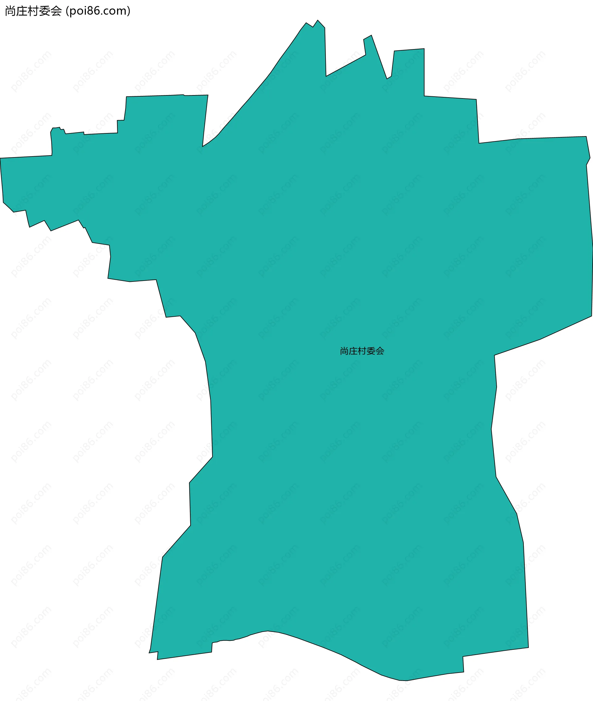 尚庄村委会边界地图