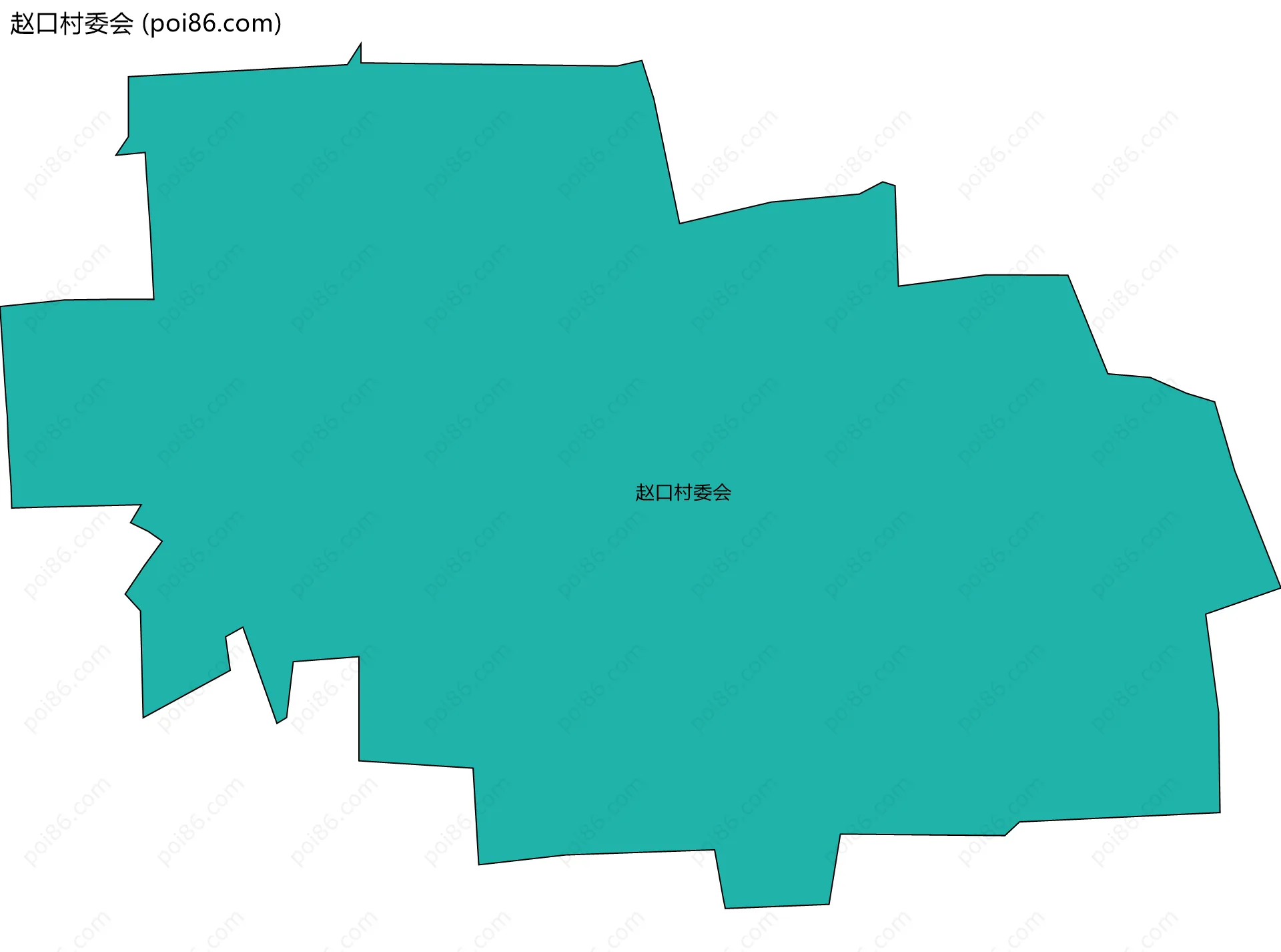 赵口村委会边界地图