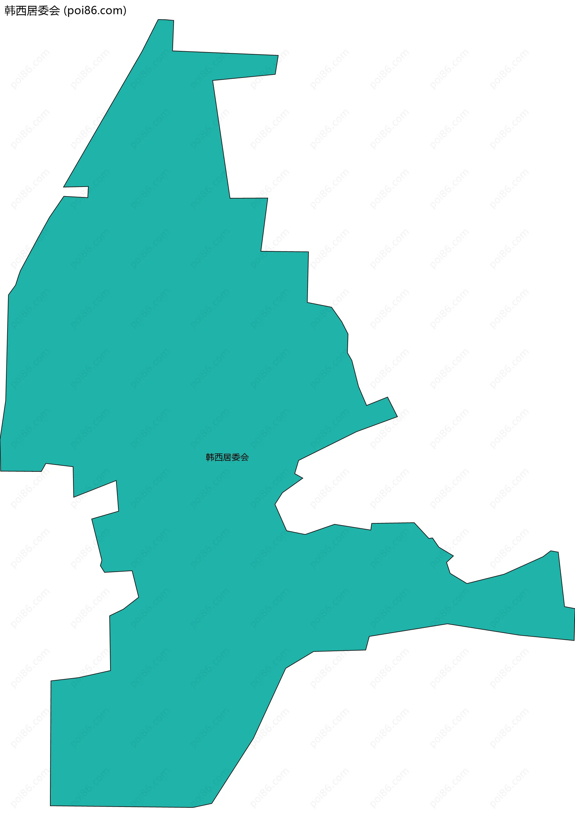韩西居委会边界地图