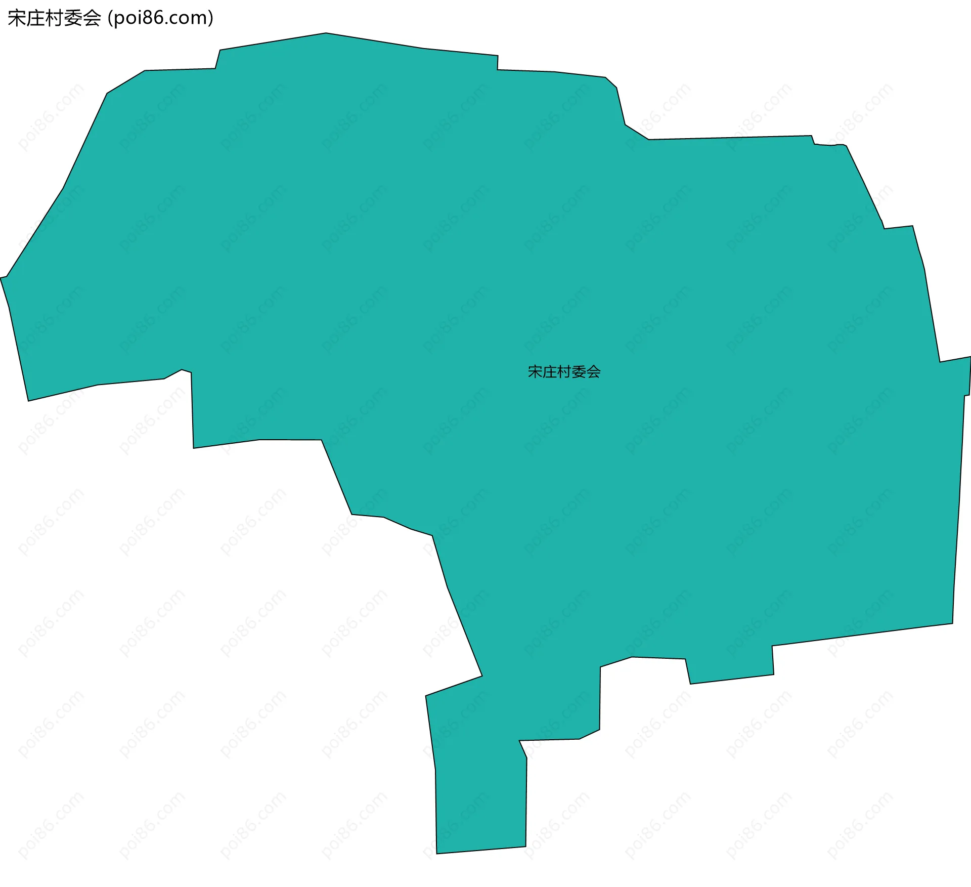 宋庄村委会边界地图