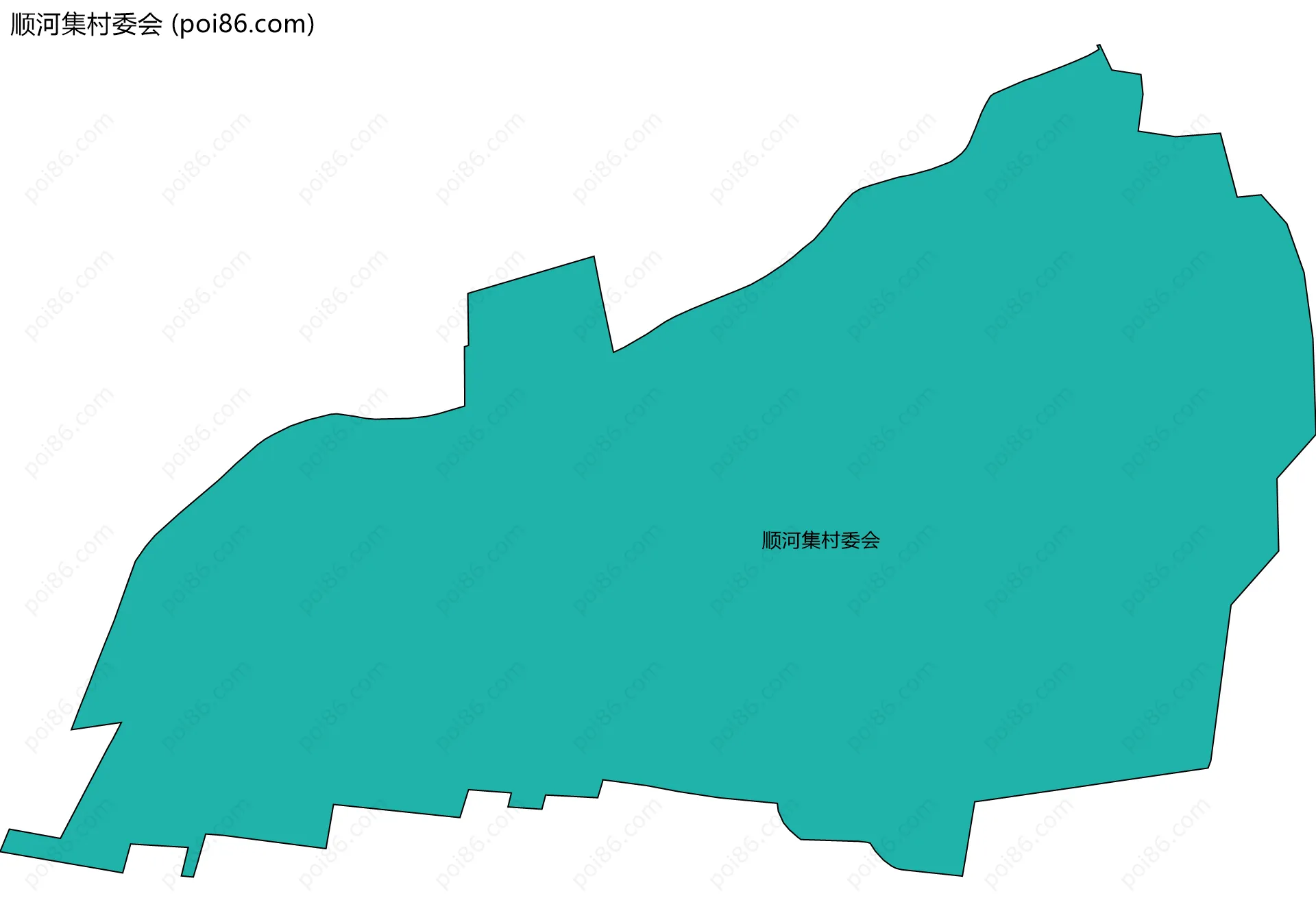 顺河集村委会边界地图
