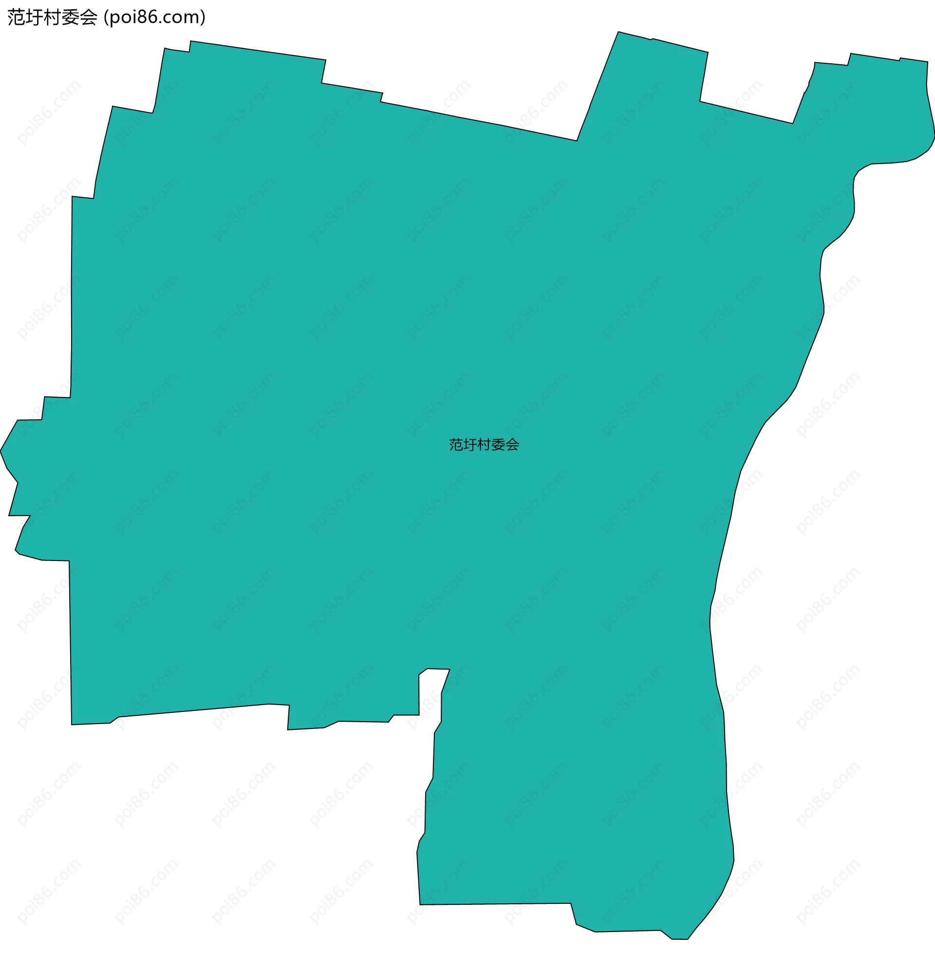 范圩村委会边界地图