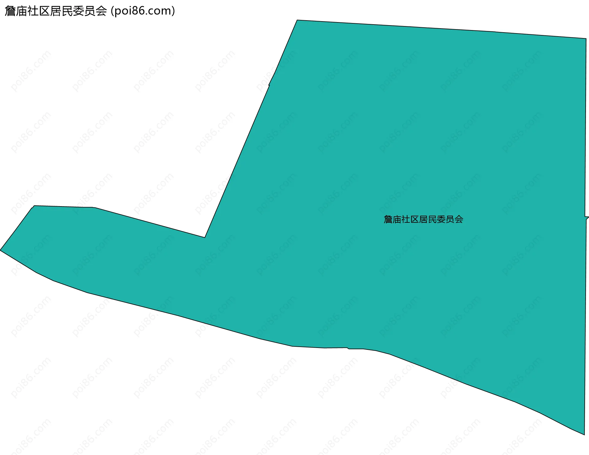 詹庙社区居民委员会边界地图