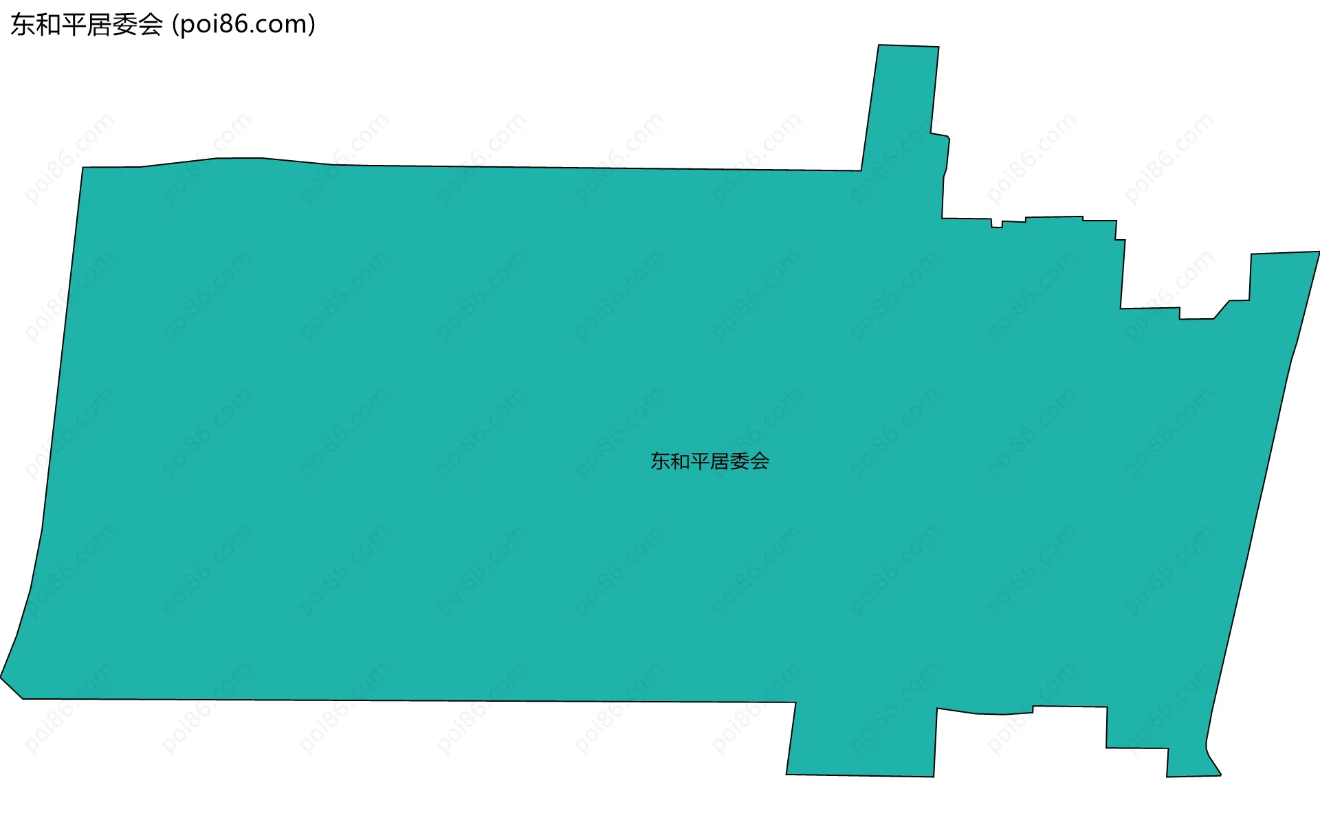 东和平居委会边界地图