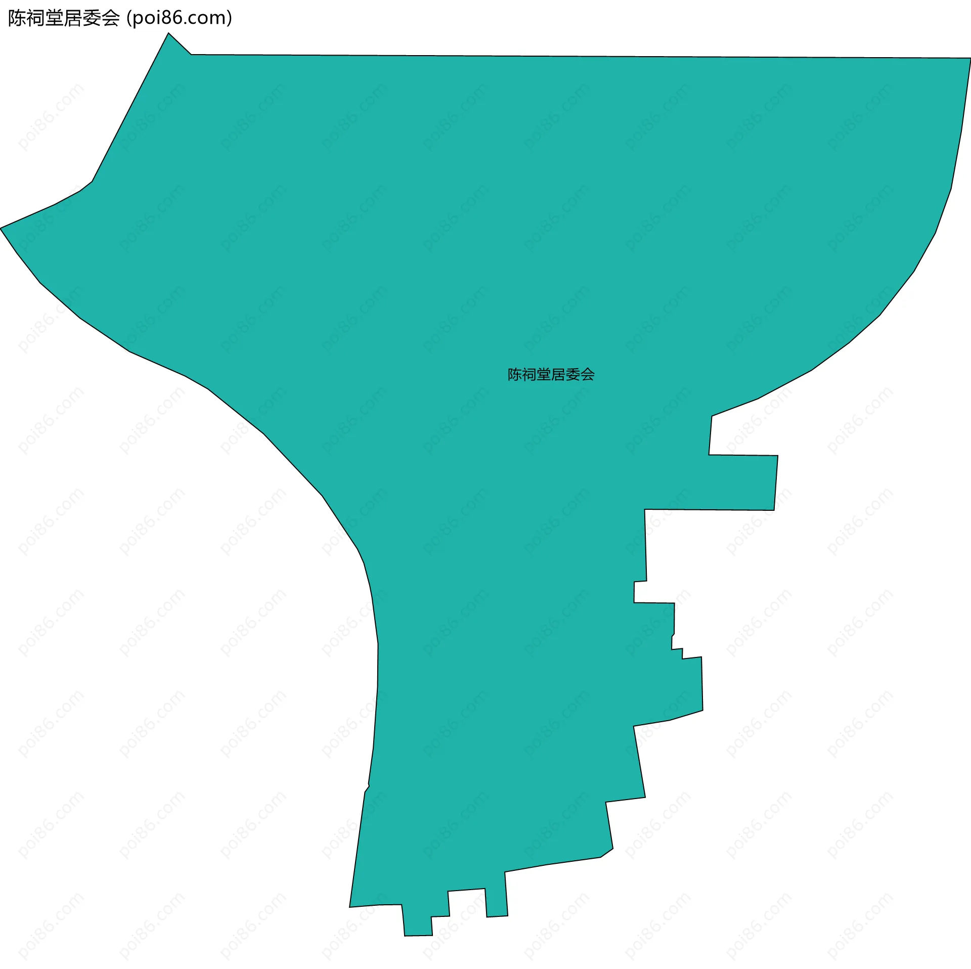 陈祠堂居委会边界地图