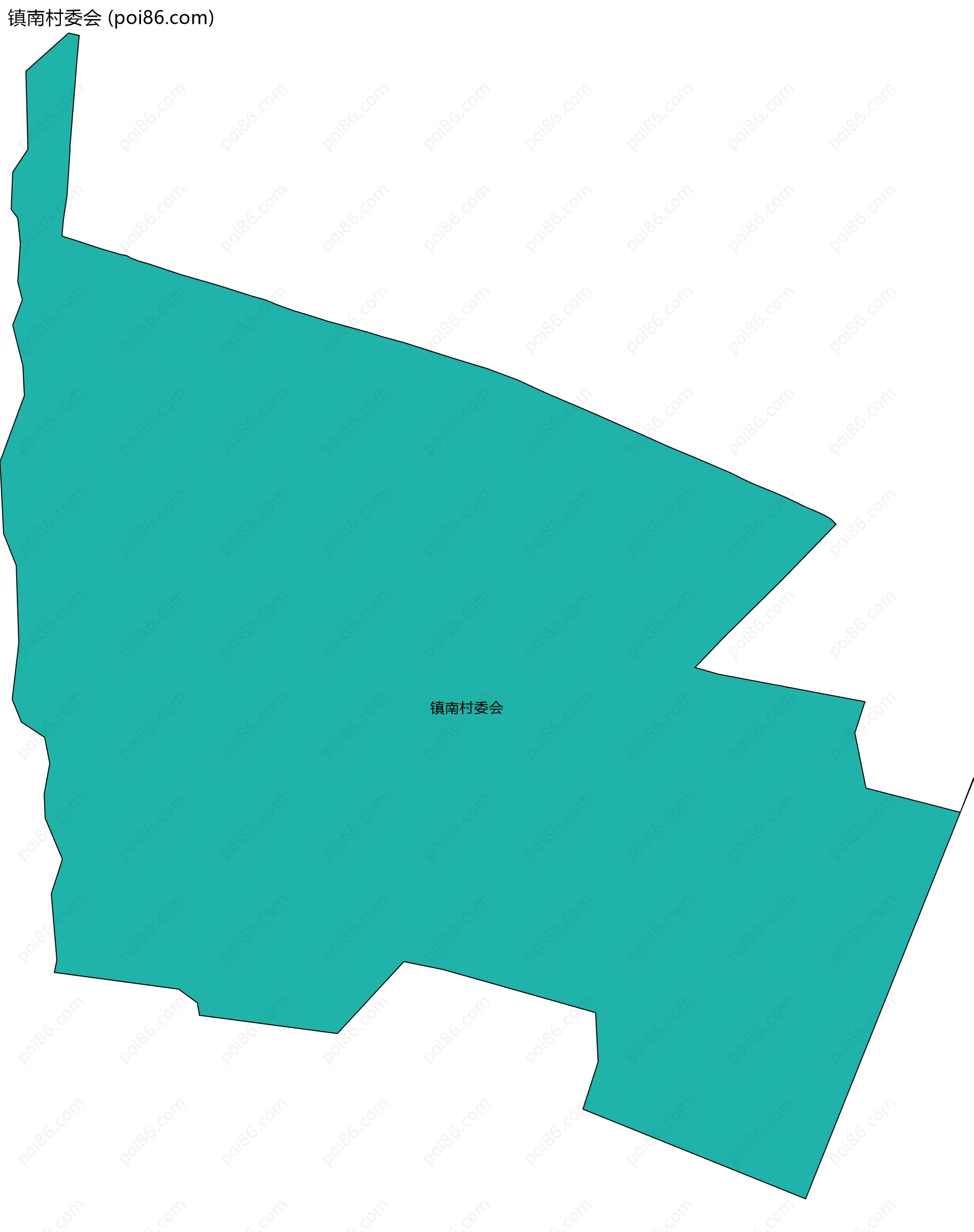 镇南村委会边界地图