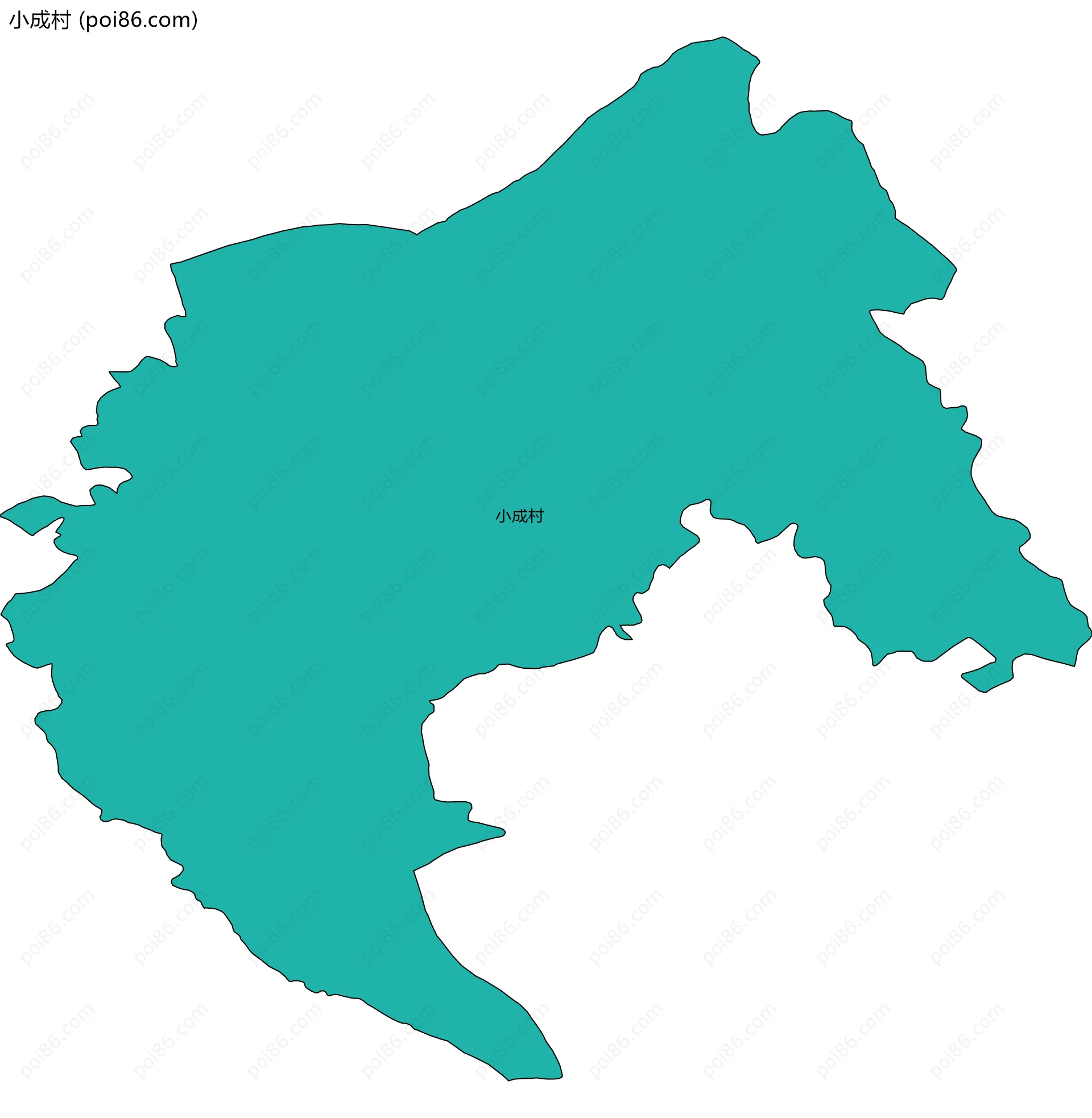 小成村边界地图