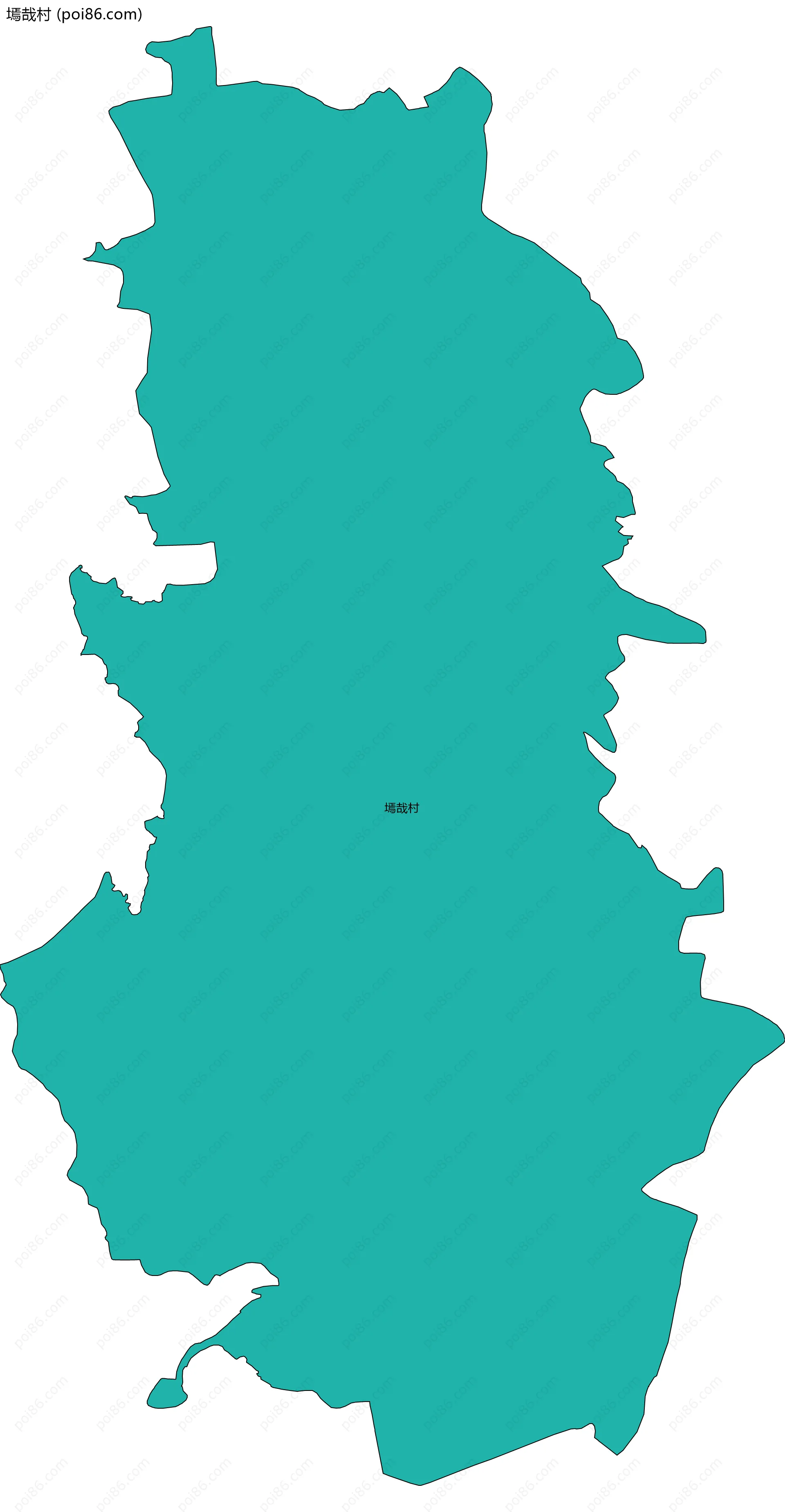 墕哉村边界地图