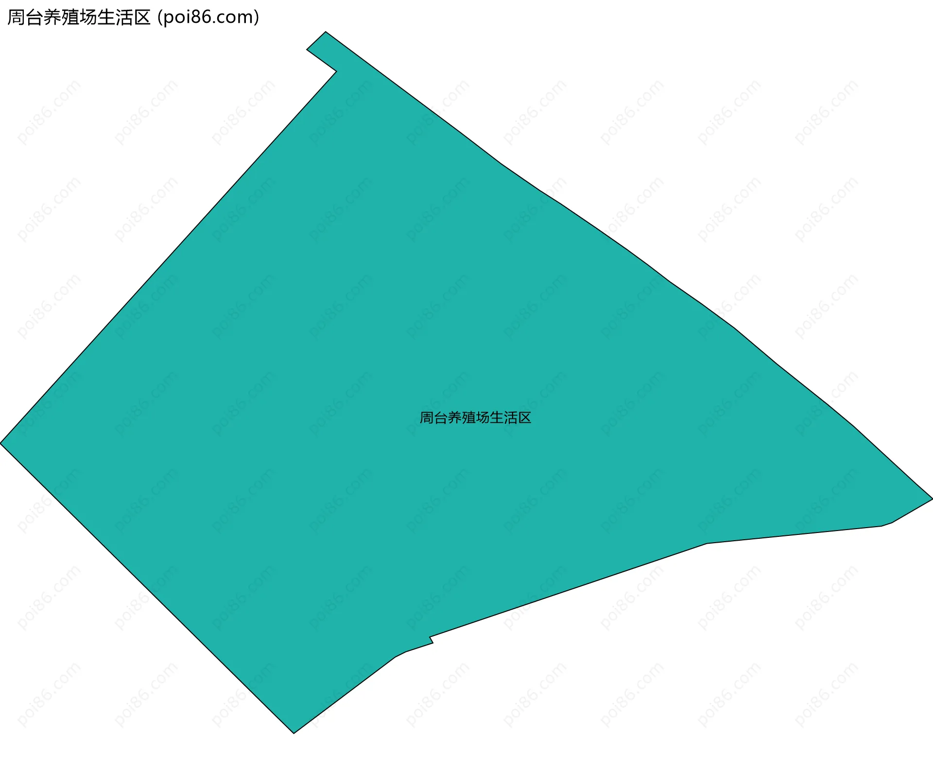 周台养殖场生活区边界地图