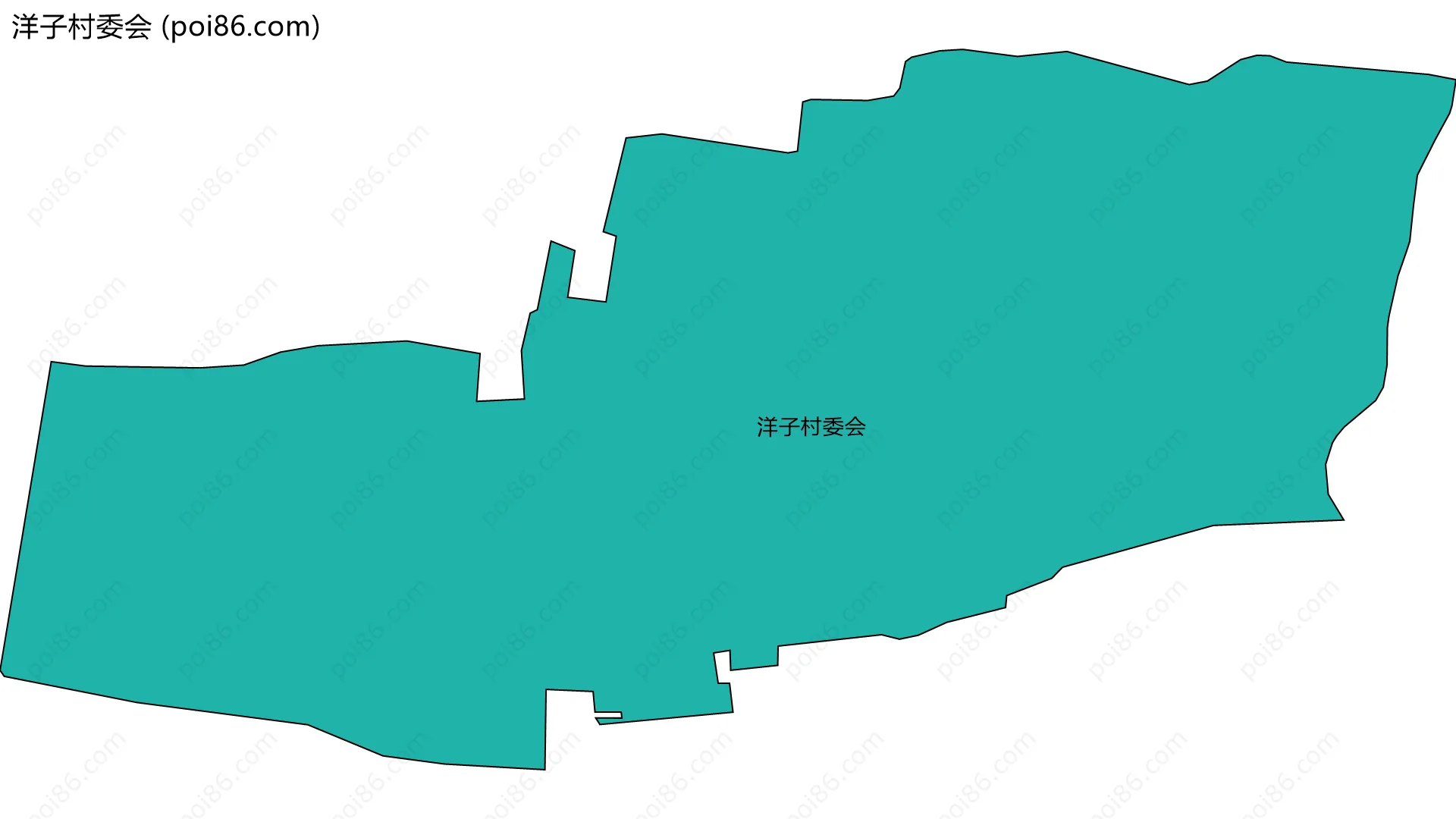 洋子村委会边界地图