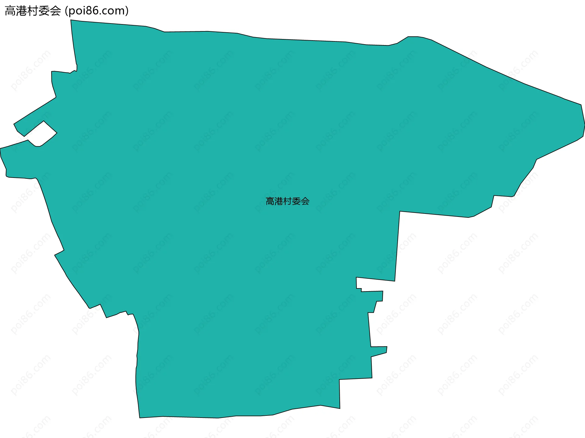 高港村委会边界地图