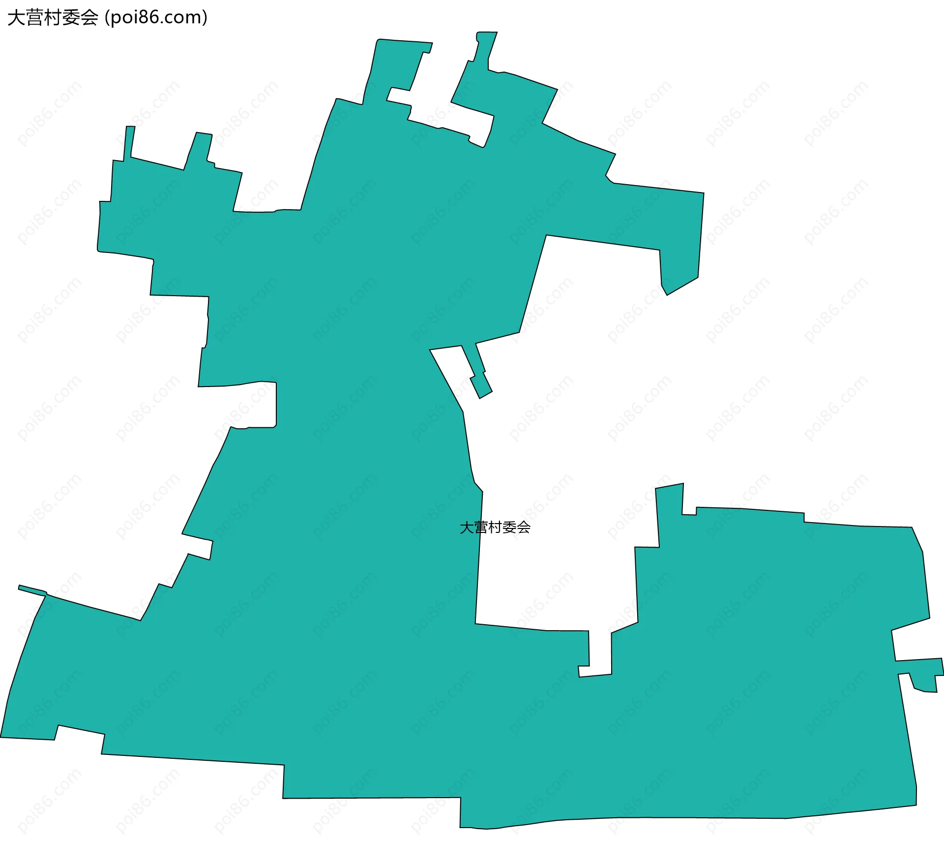 大营村委会边界地图