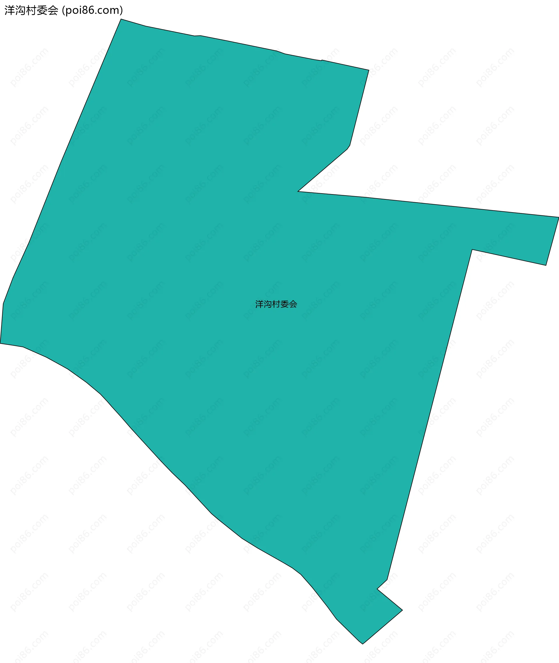 洋沟村委会边界地图
