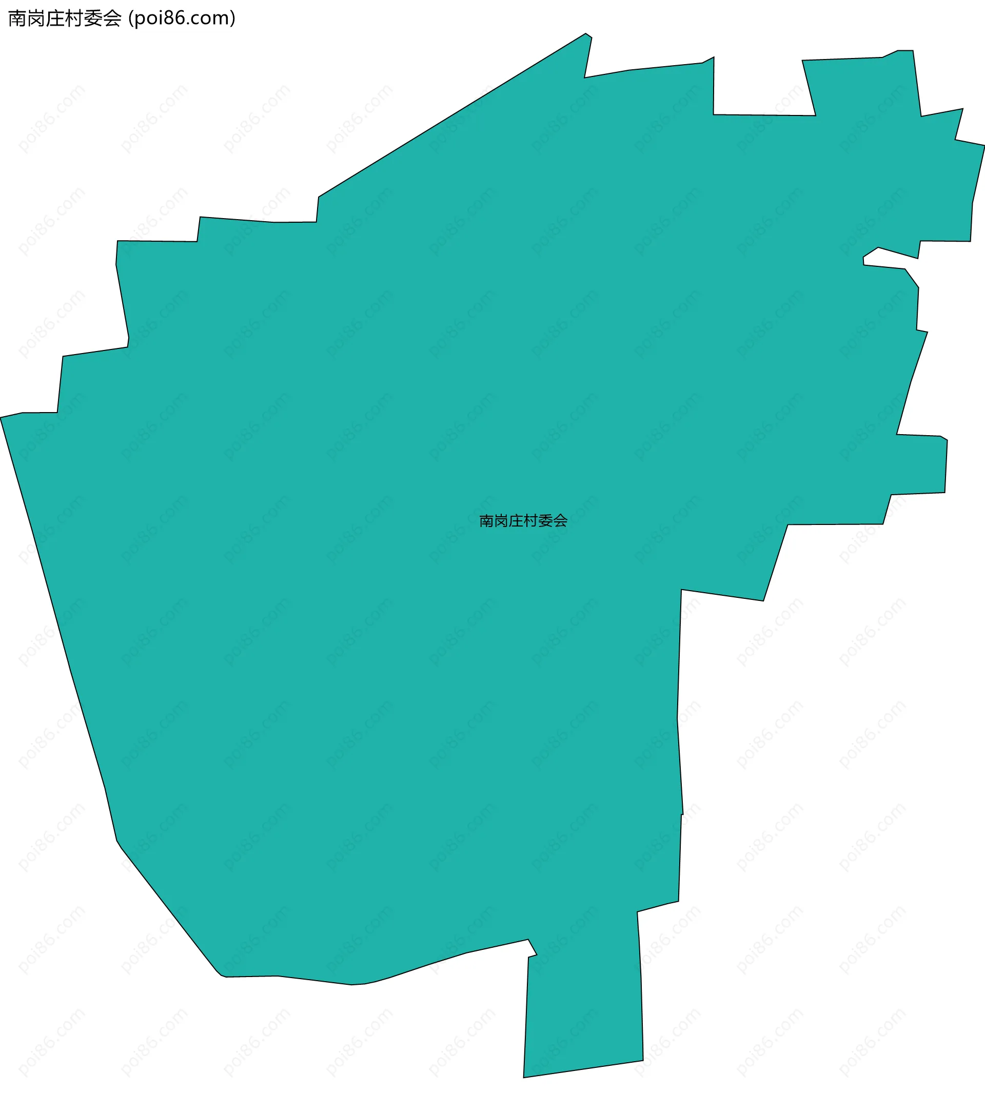 南岗庄村委会边界地图