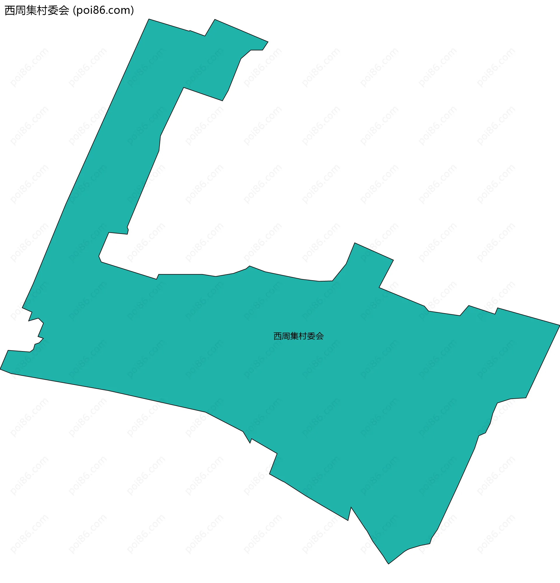 西周集村委会边界地图