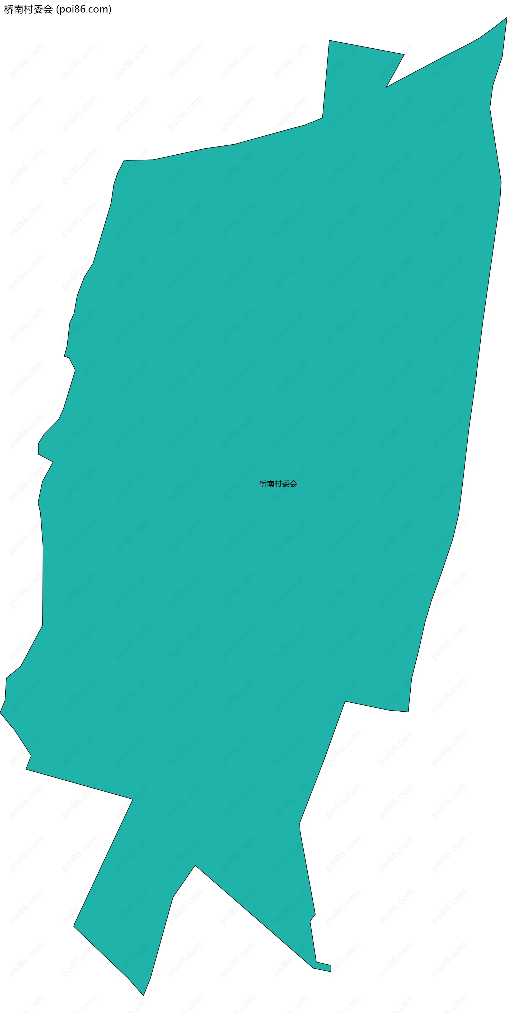 桥南村委会边界地图