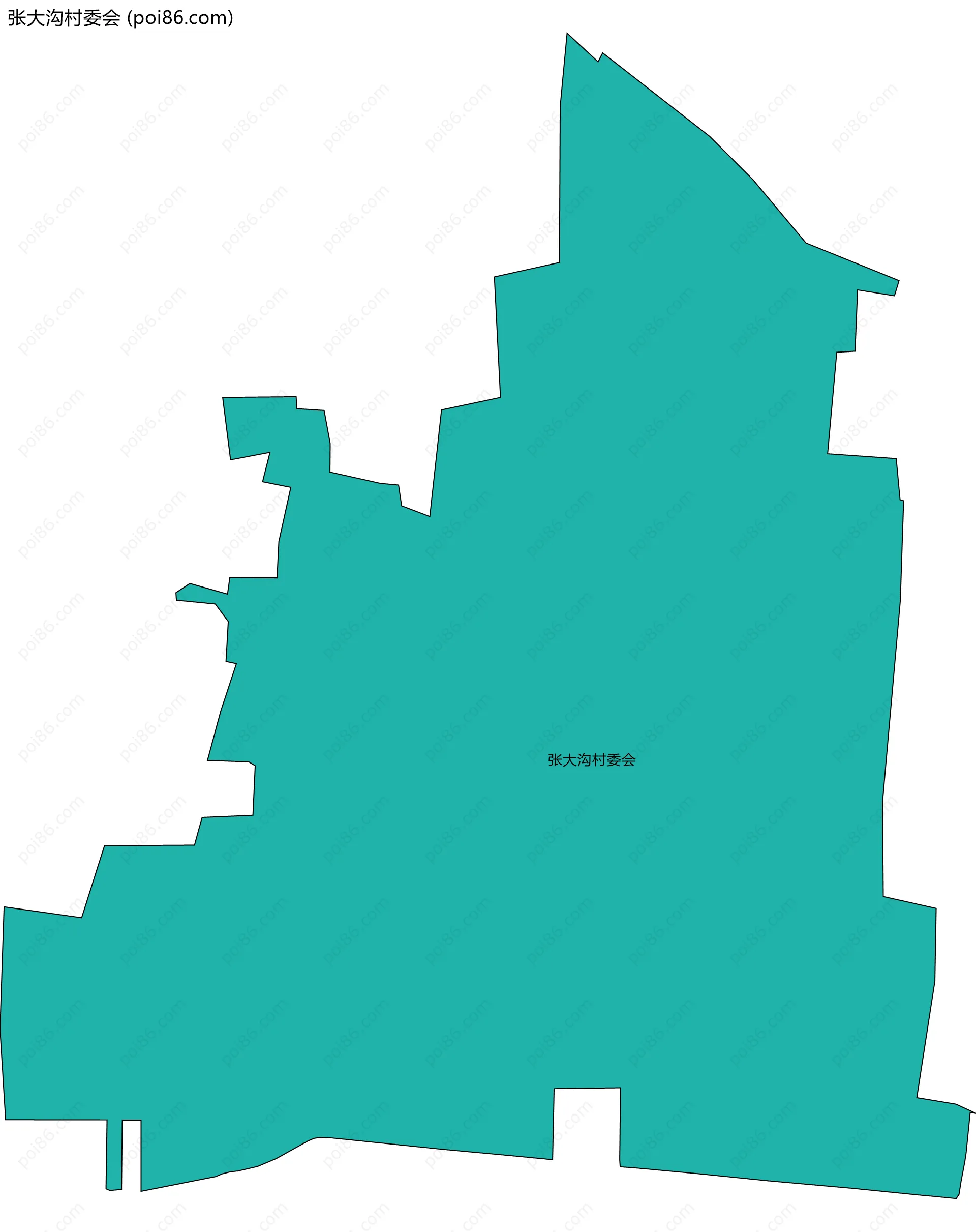 张大沟村委会边界地图