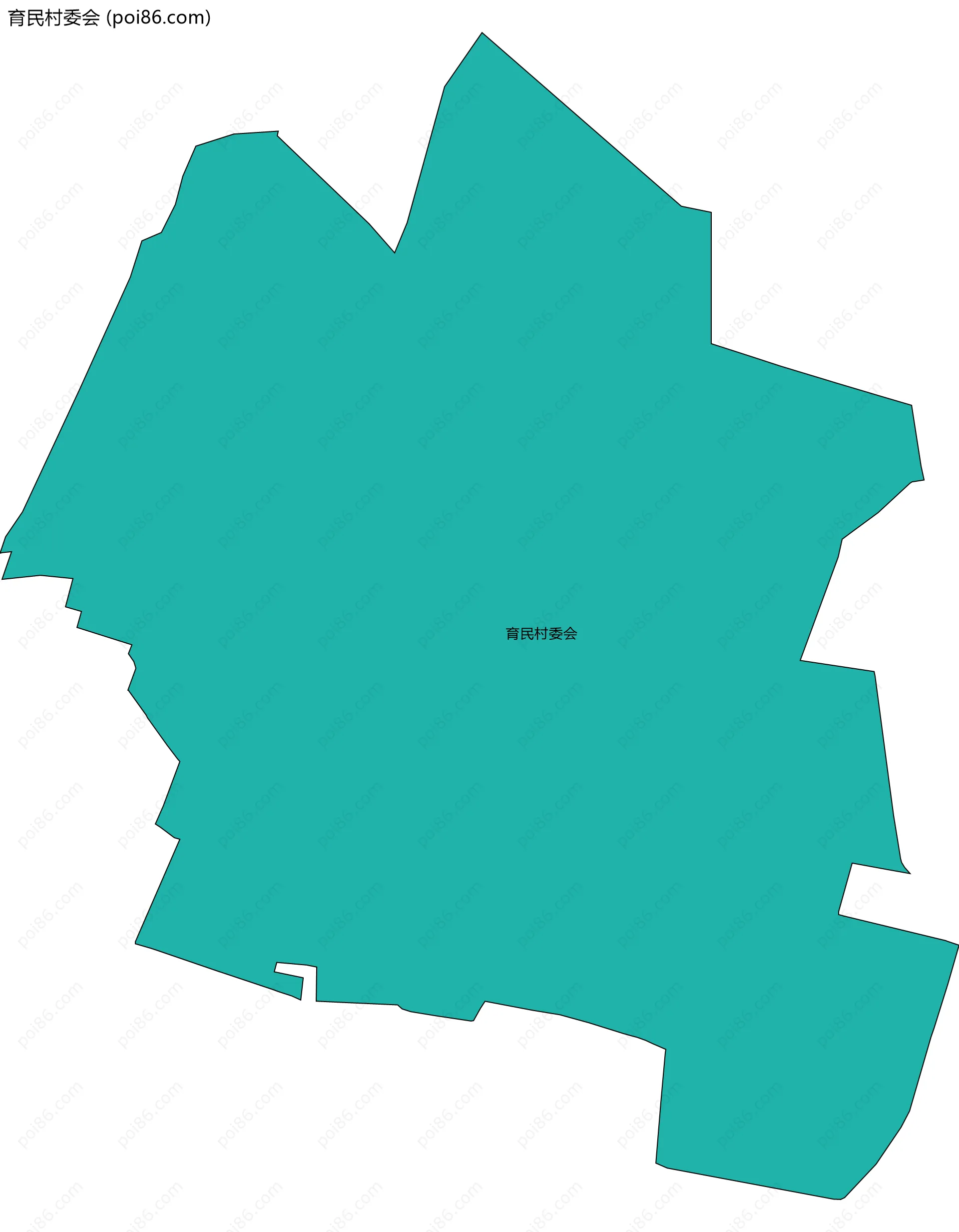 育民村委会边界地图