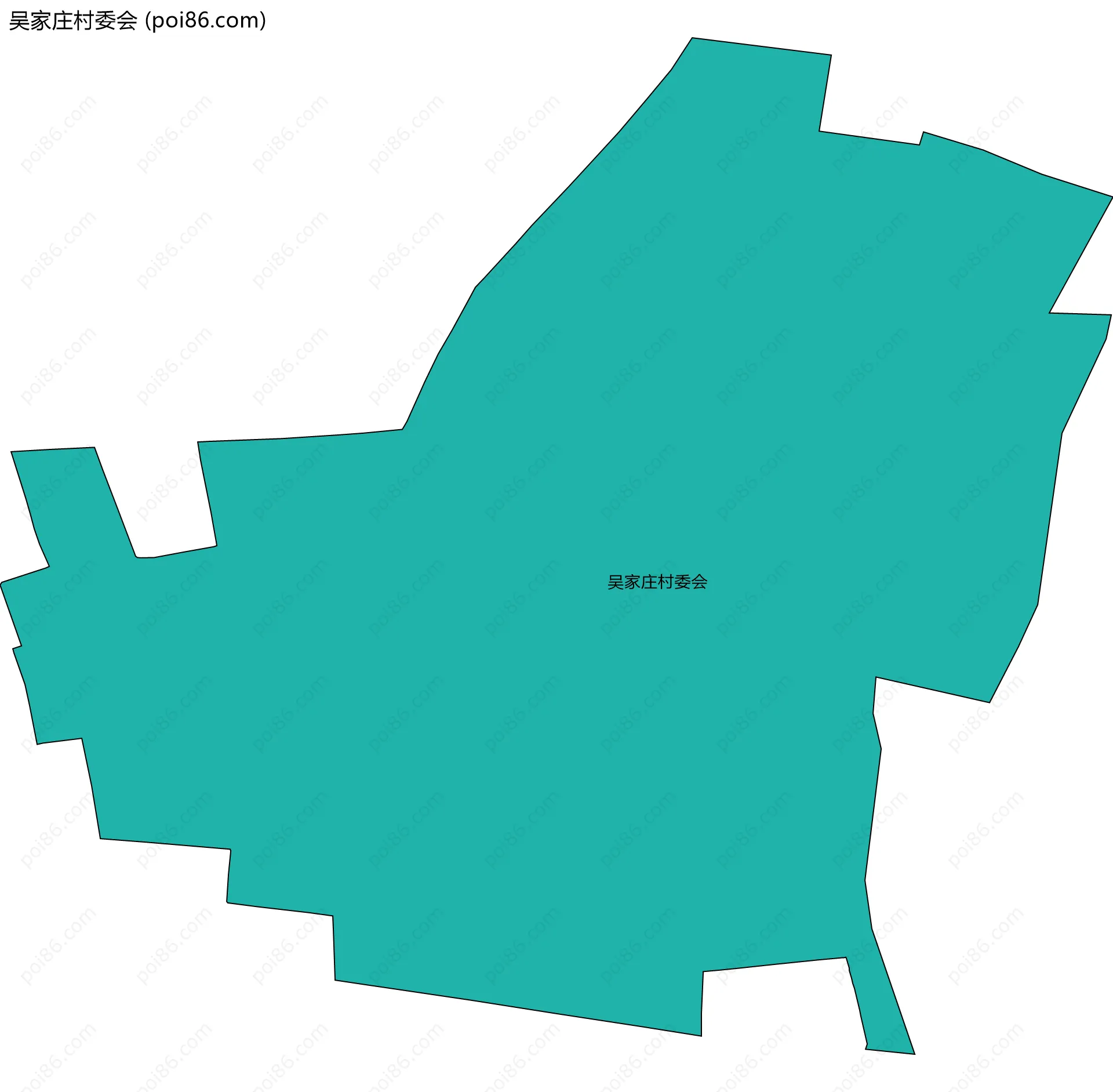 吴家庄村委会边界地图