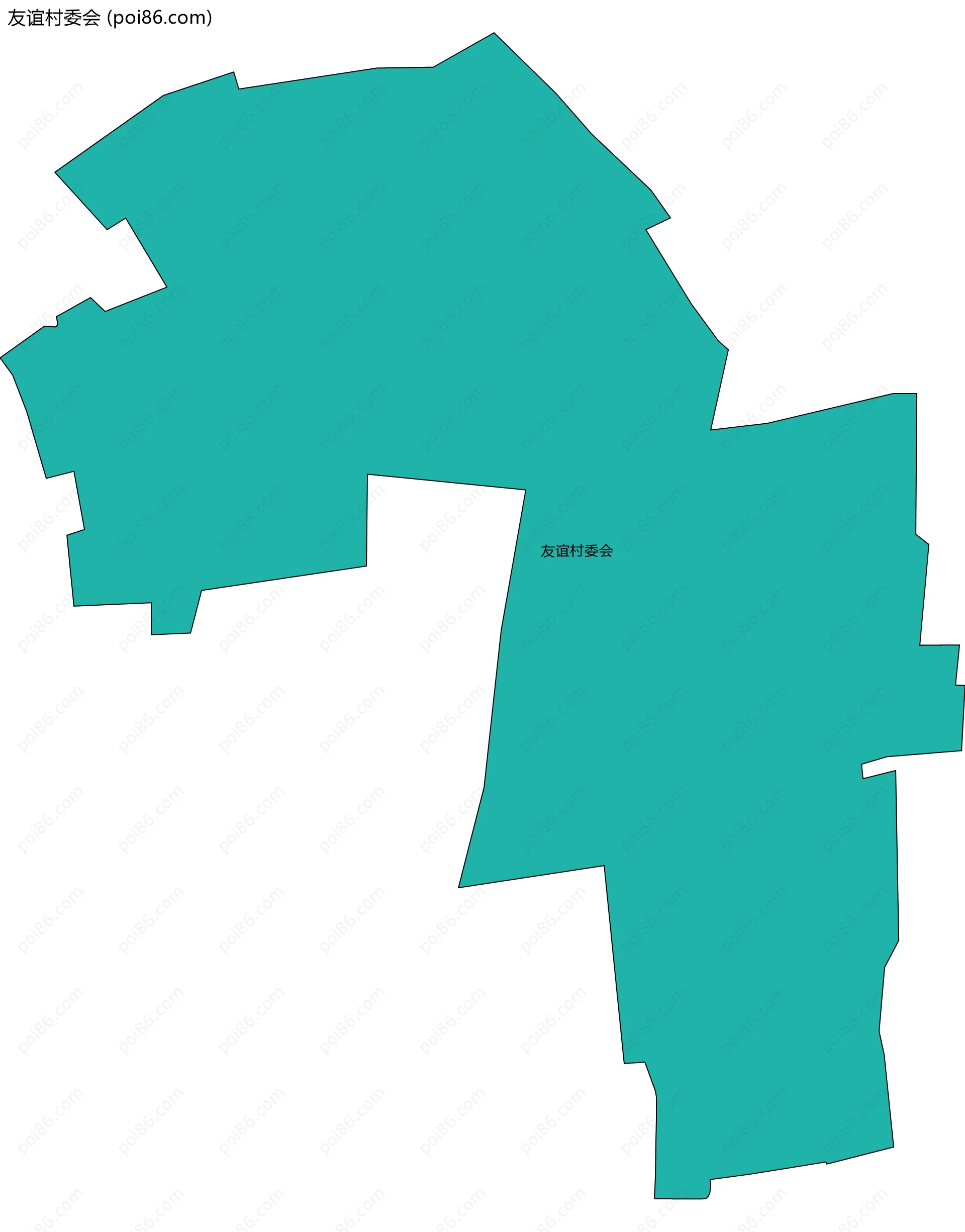 友谊村委会边界地图