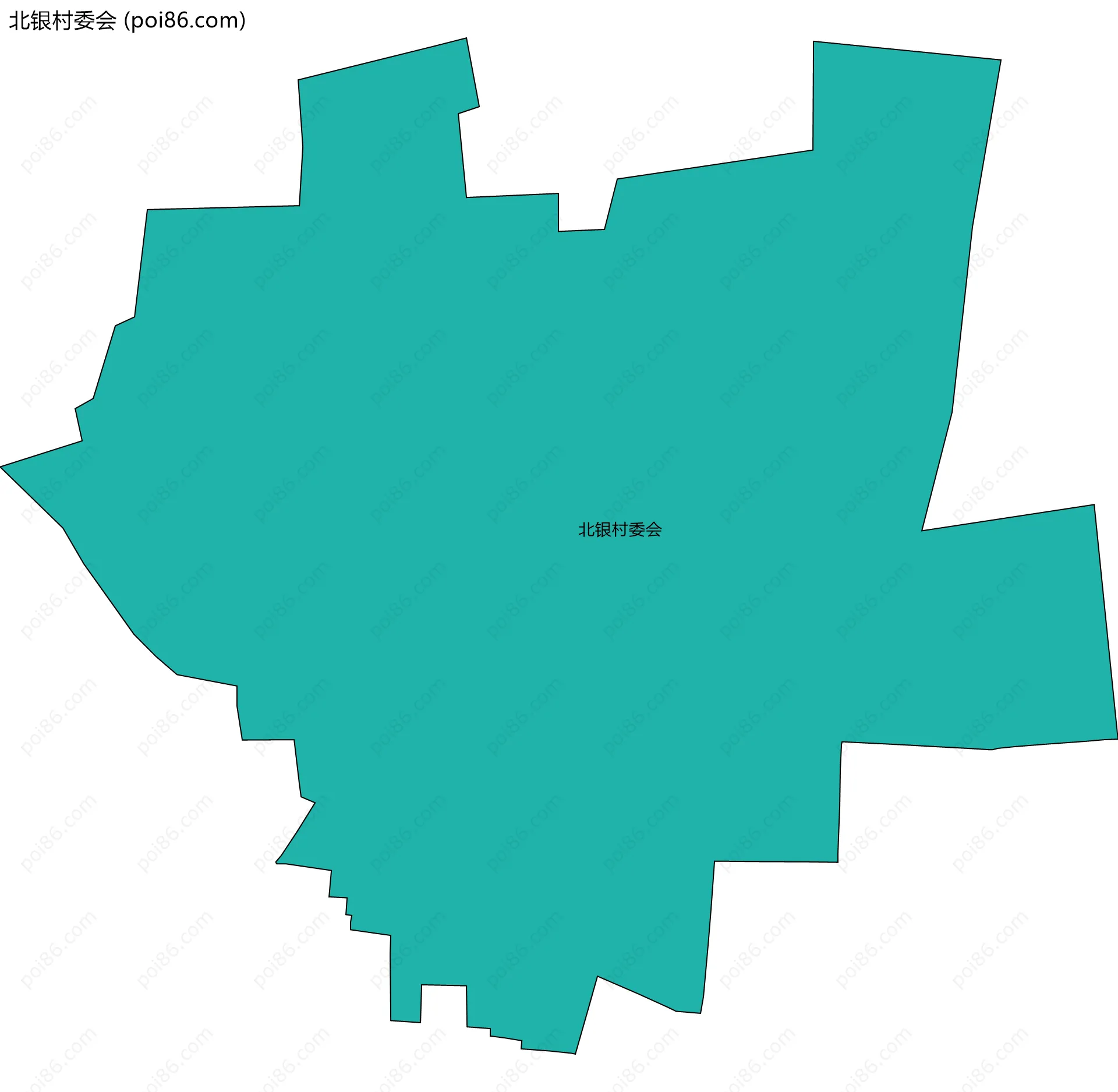 北银村委会边界地图
