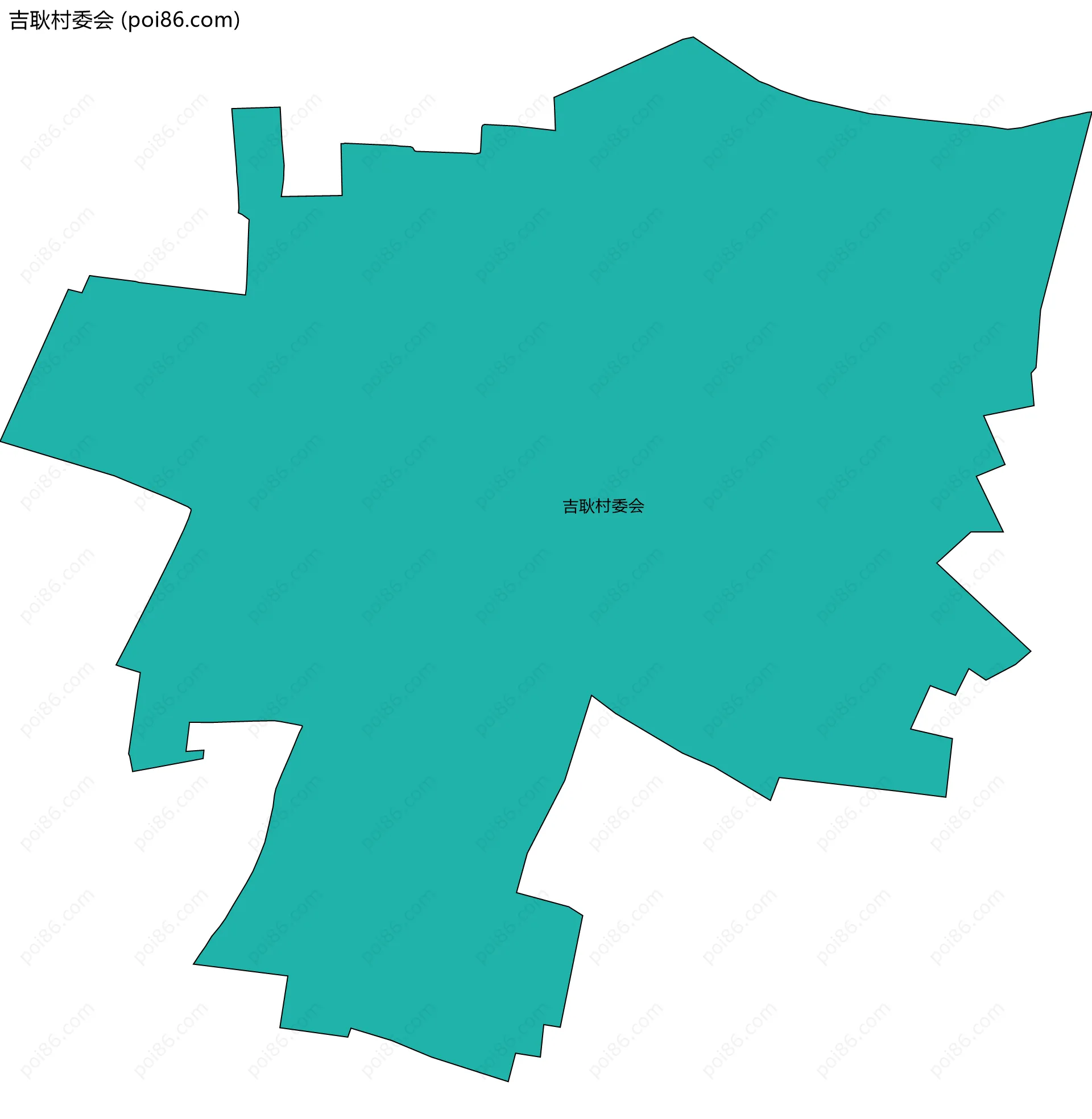 吉耿村委会边界地图