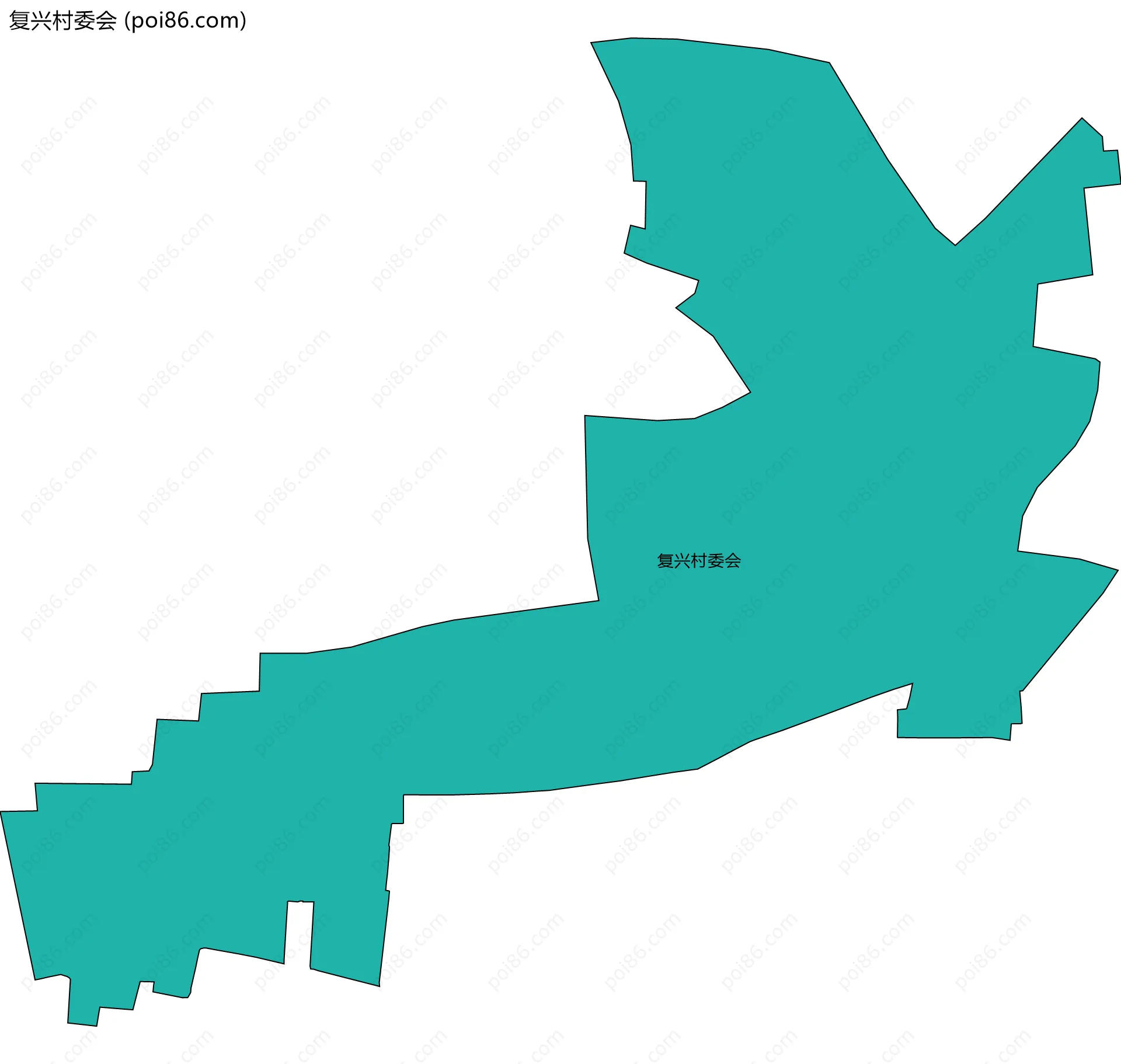 复兴村委会边界地图