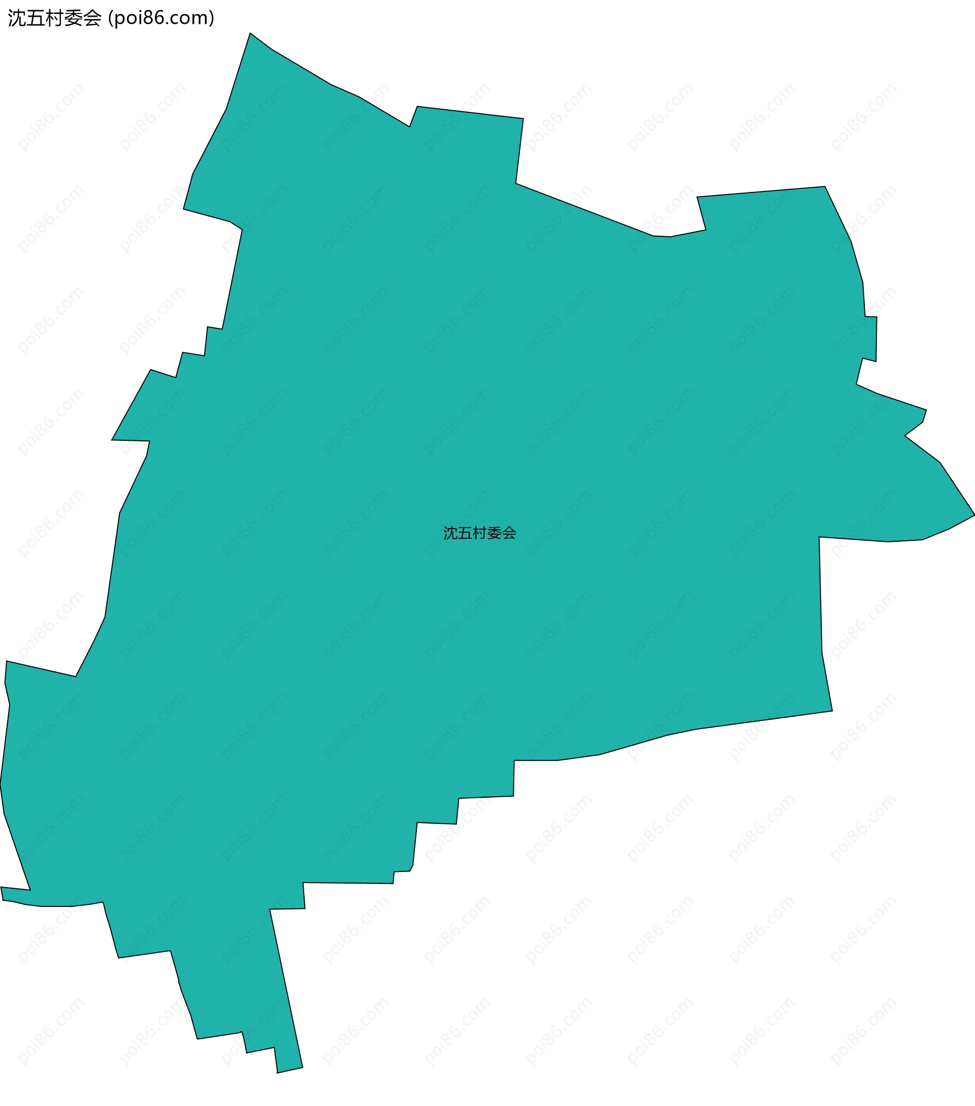 沈五村委会边界地图