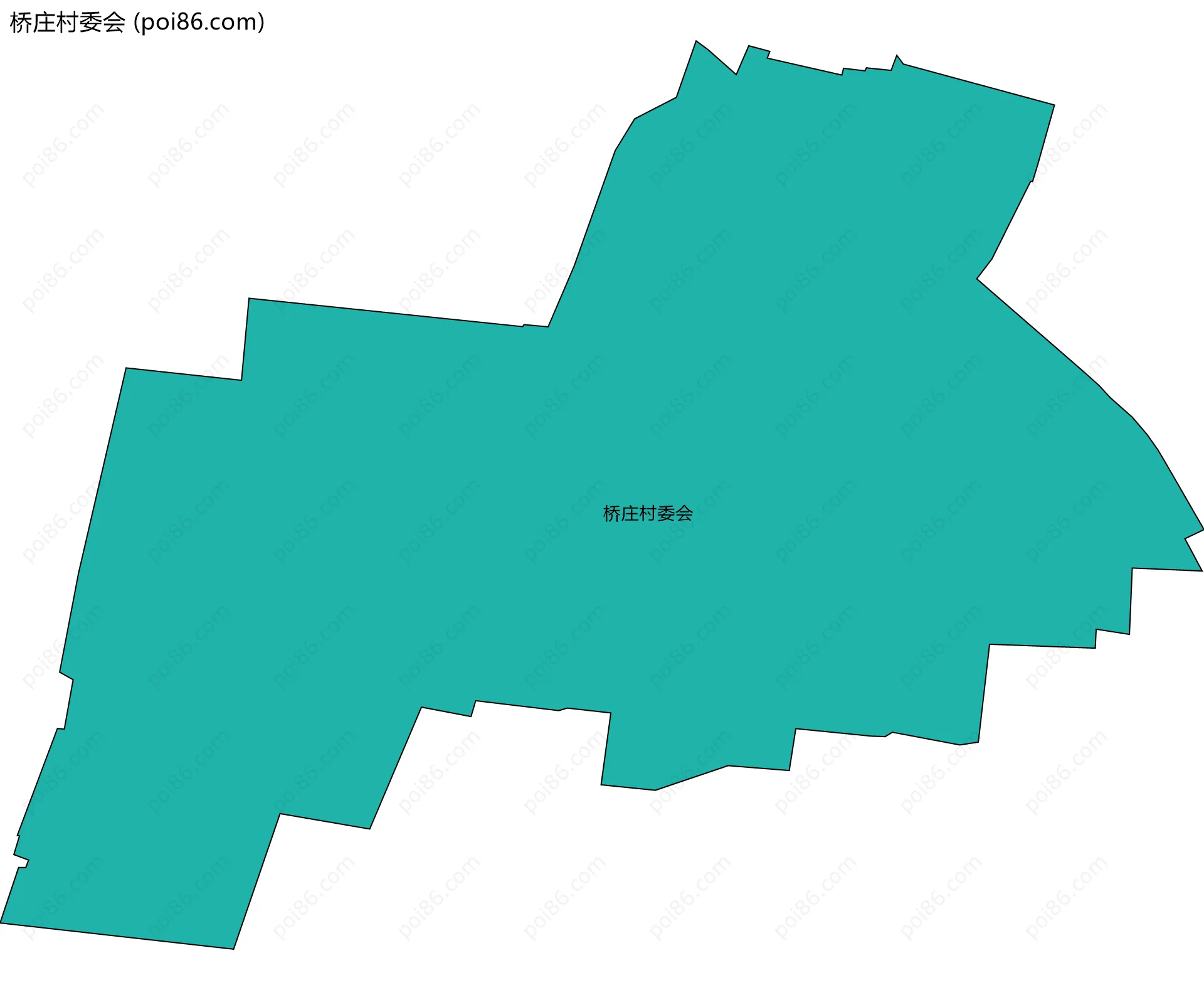 桥庄村委会边界地图