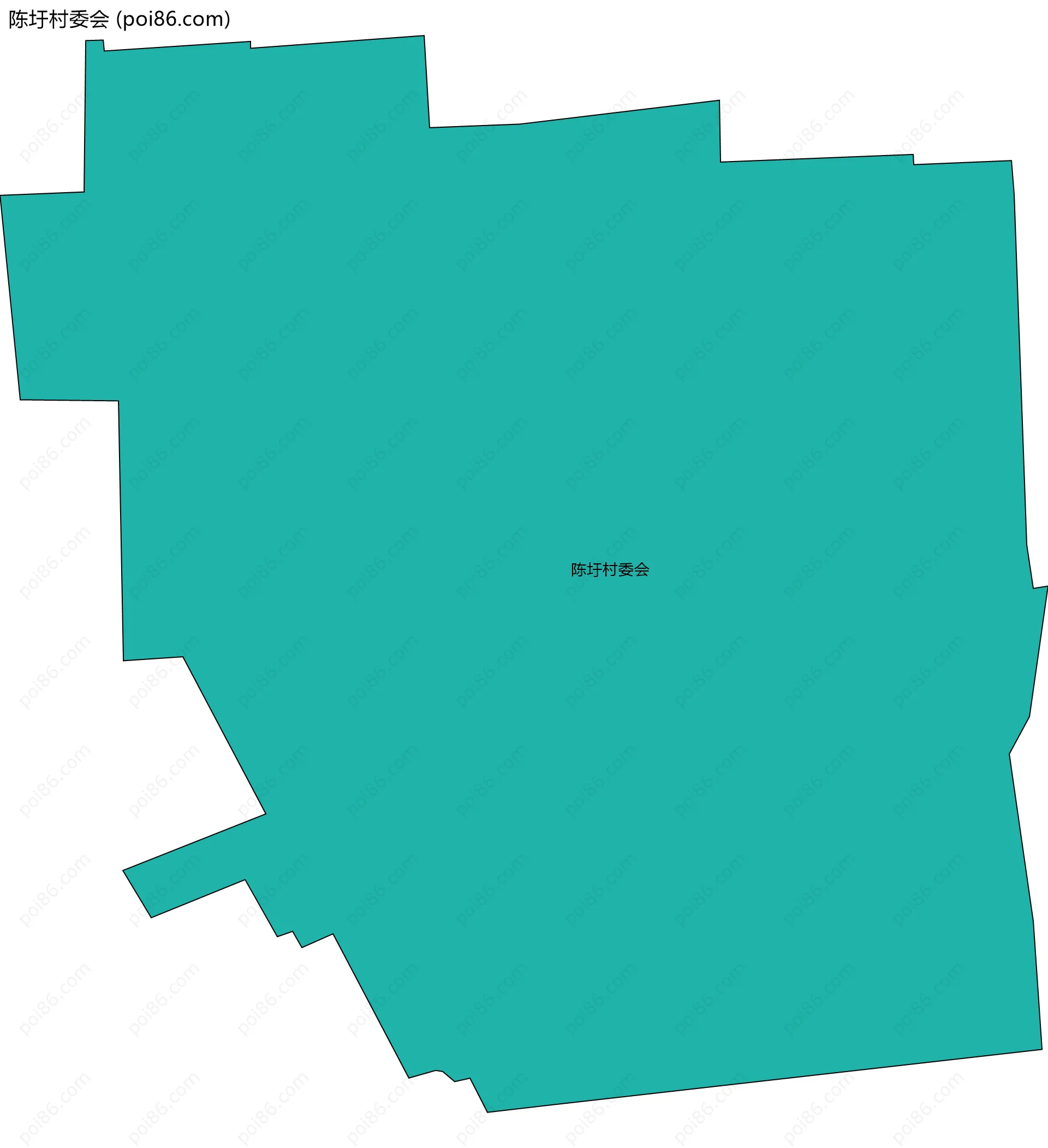 陈圩村委会边界地图