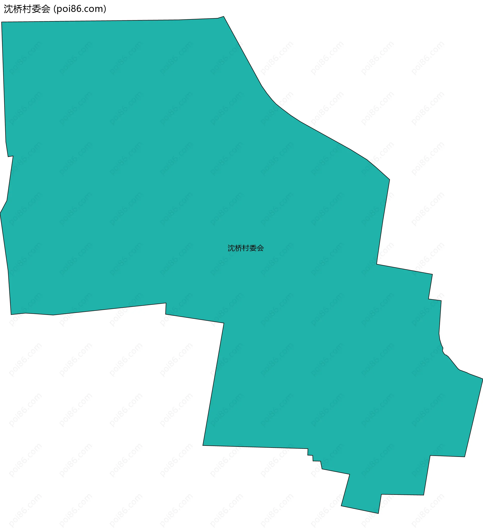 沈桥村委会边界地图