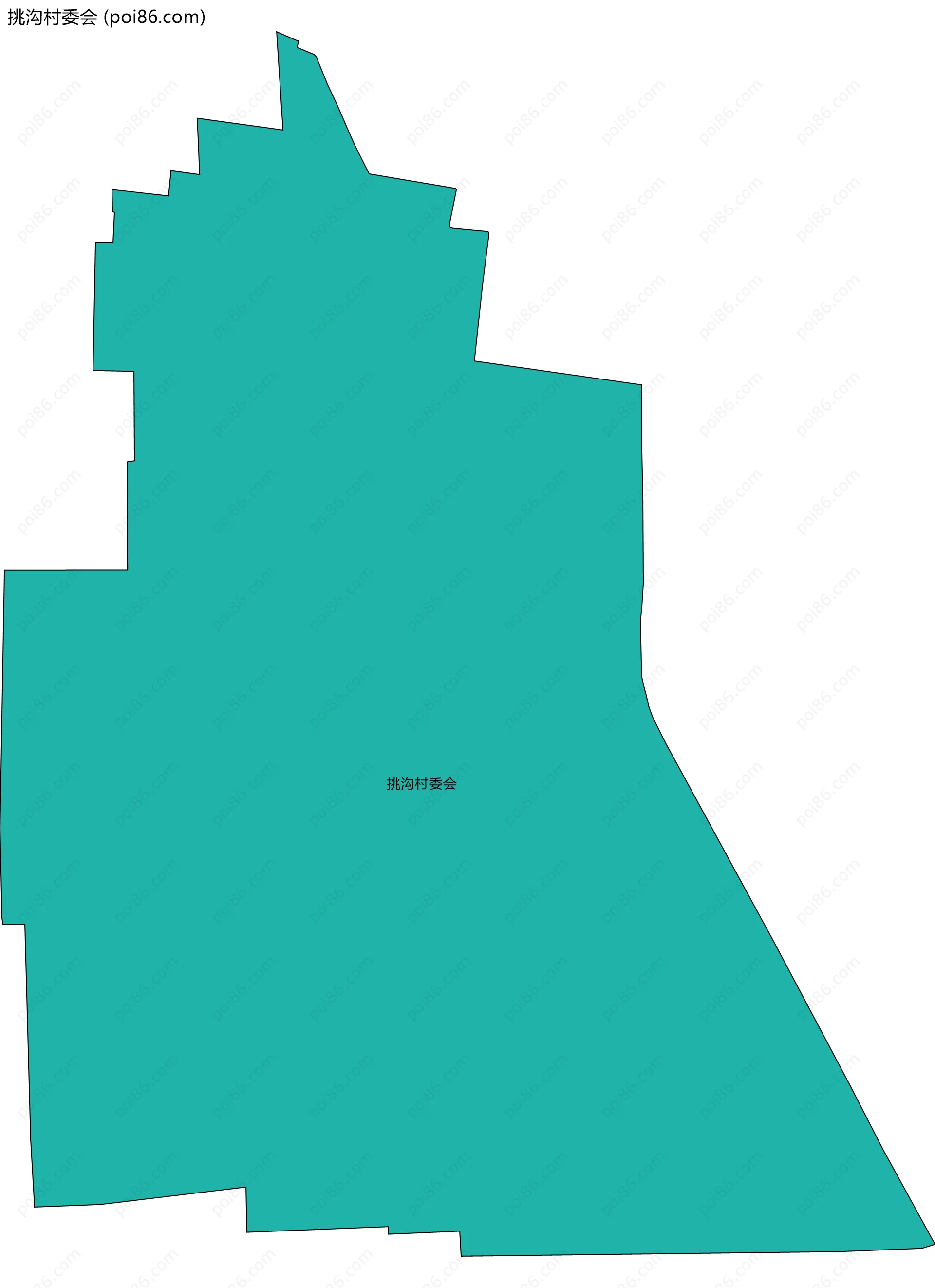 挑沟村委会边界地图