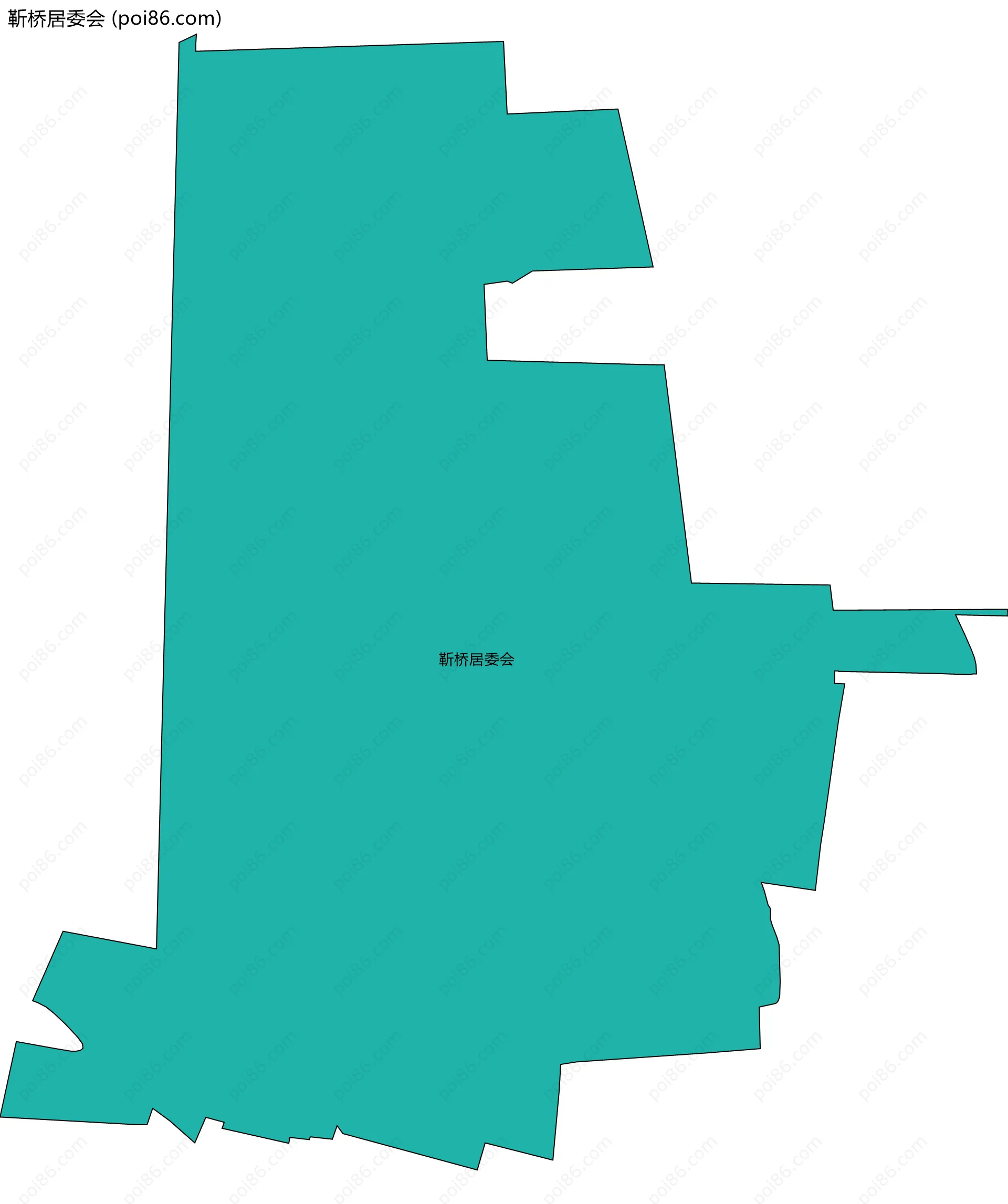 靳桥居委会边界地图