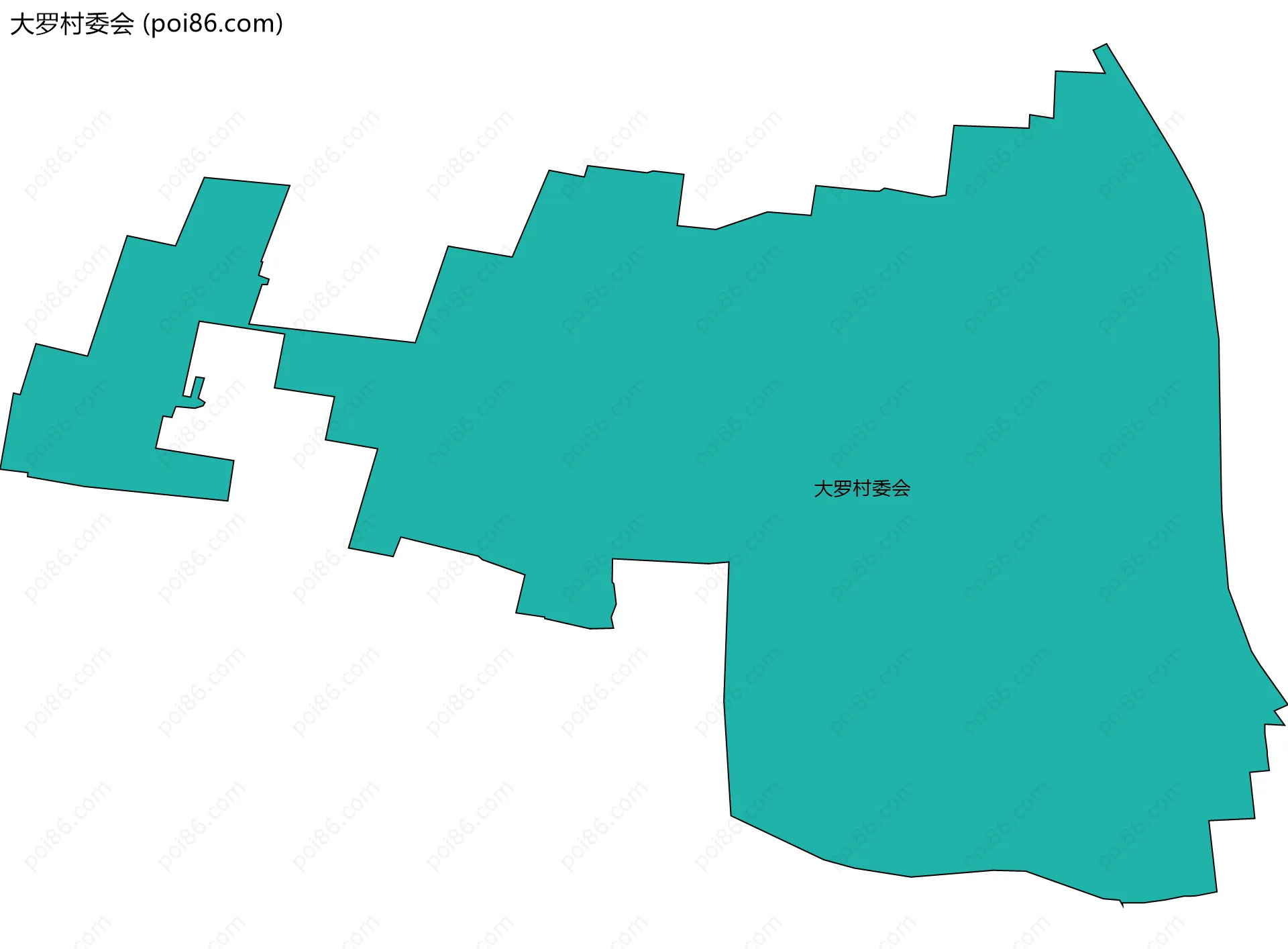 大罗村委会边界地图