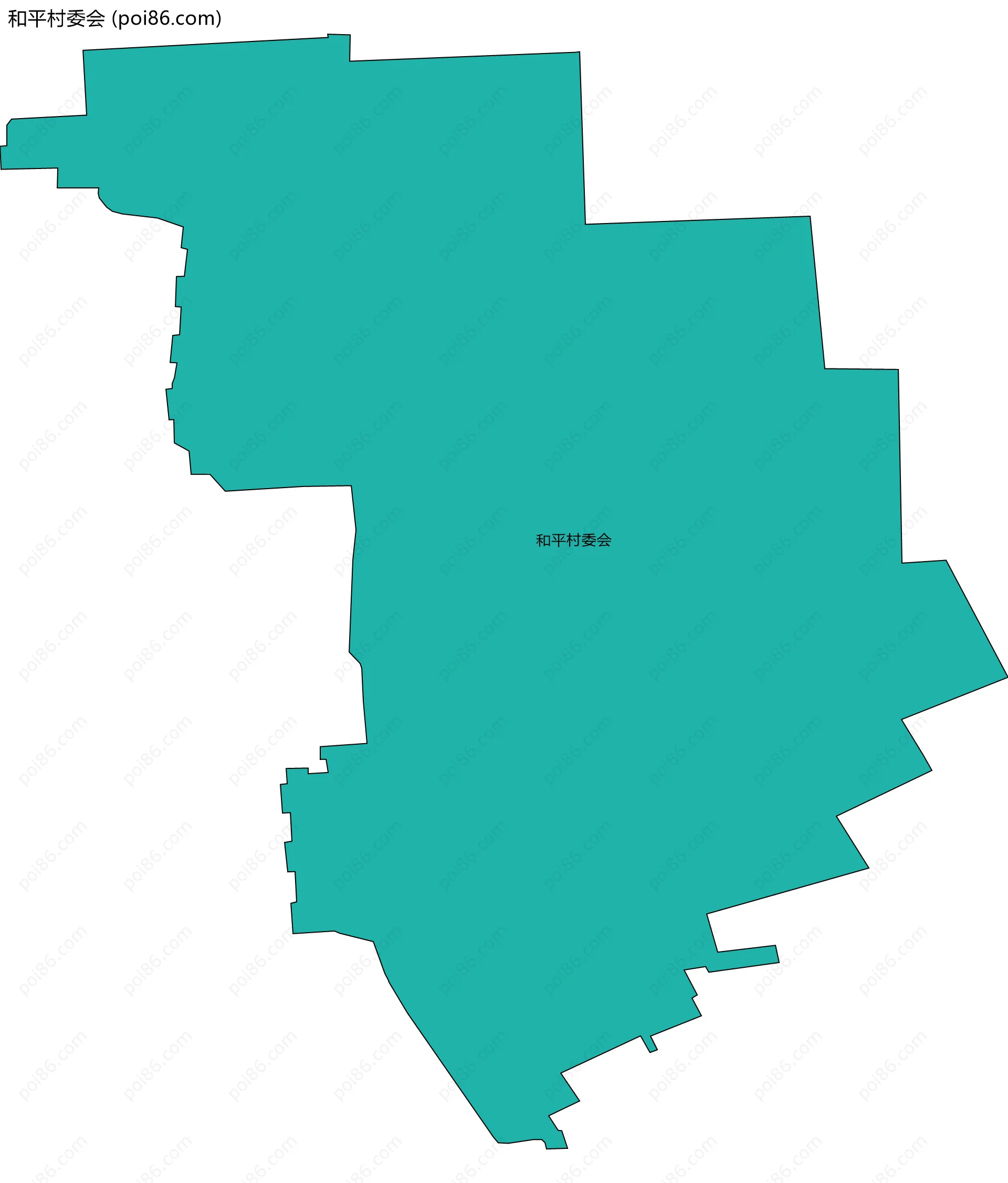 和平村委会边界地图