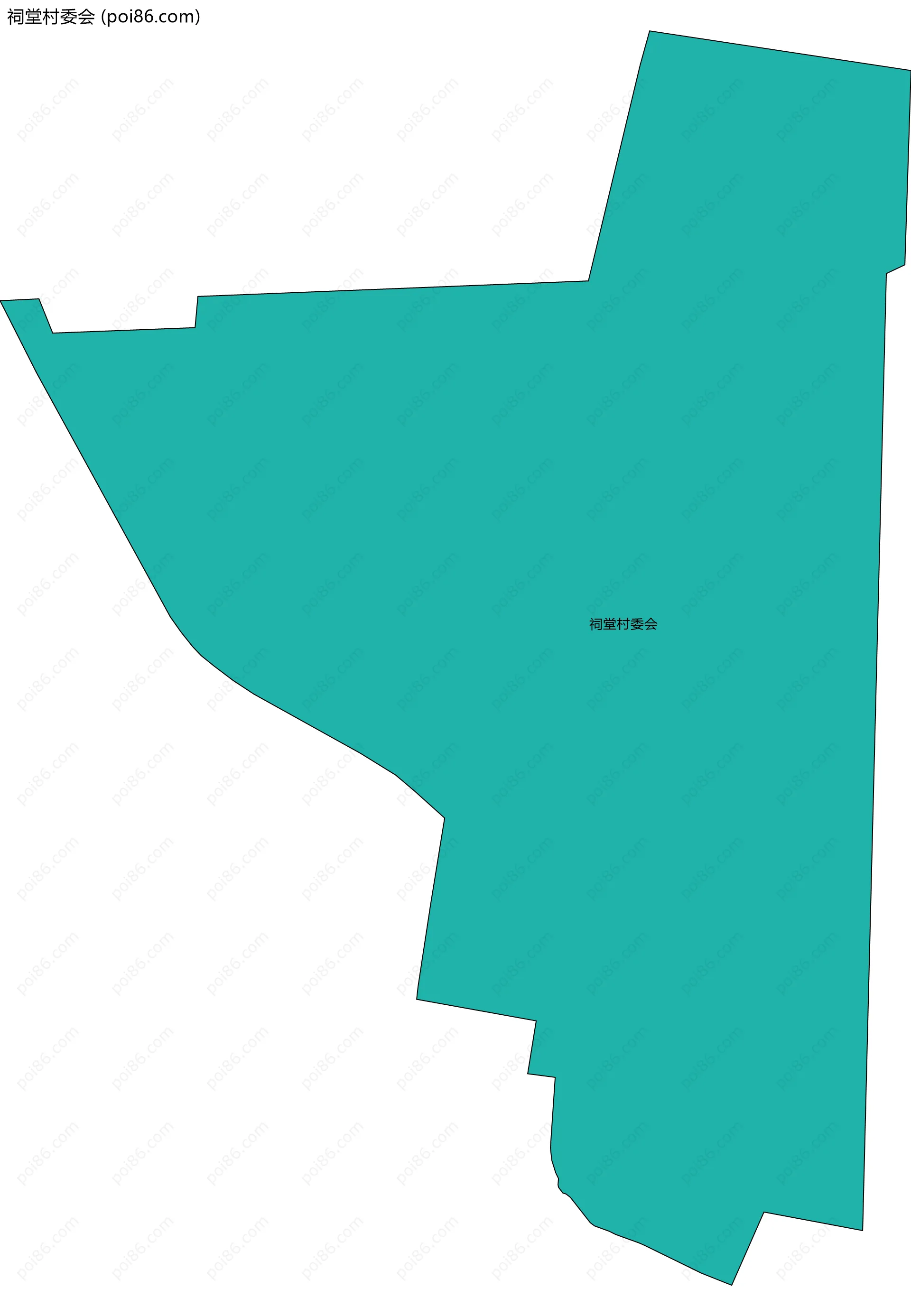 祠堂村委会边界地图