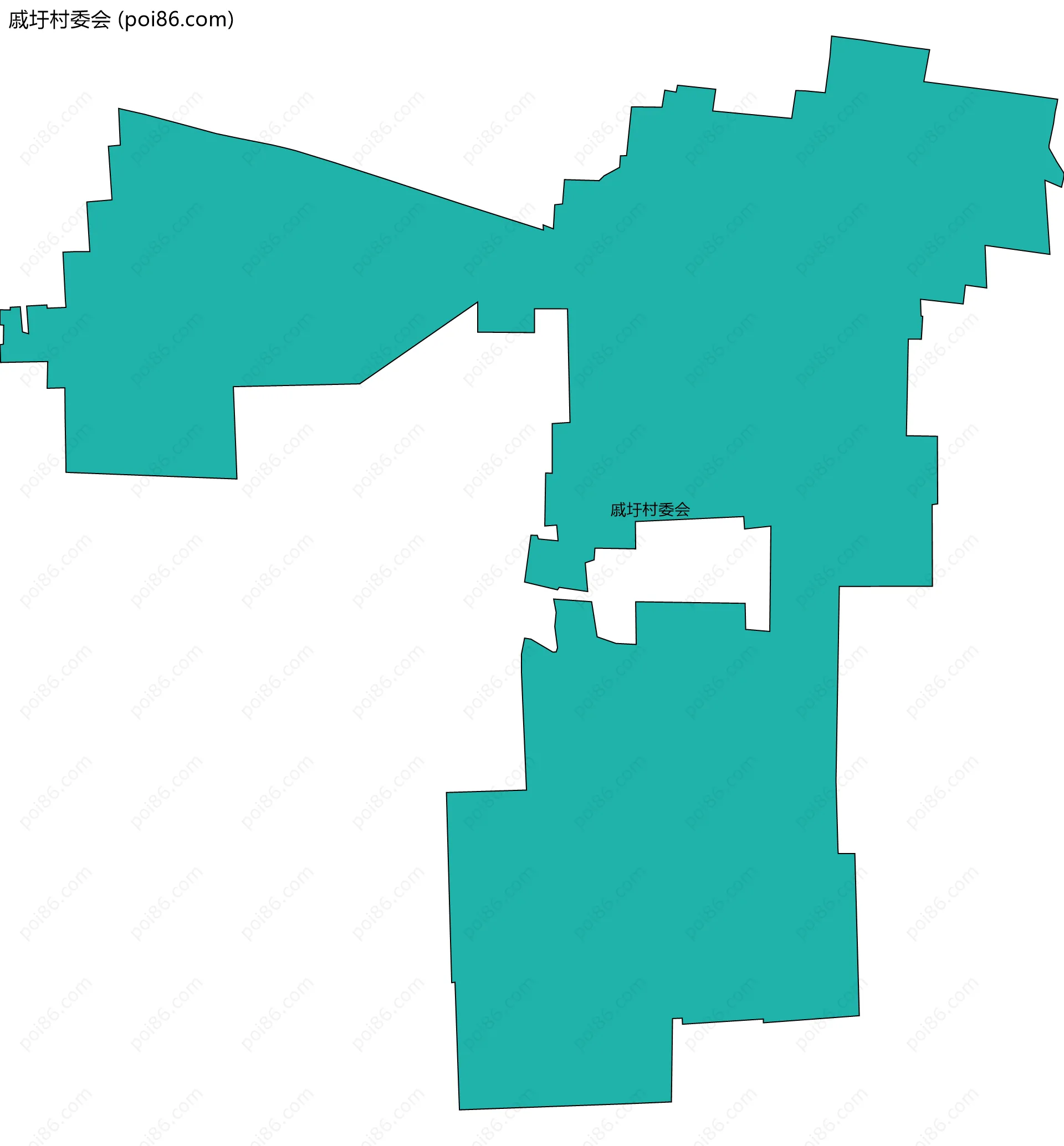 戚圩村委会边界地图