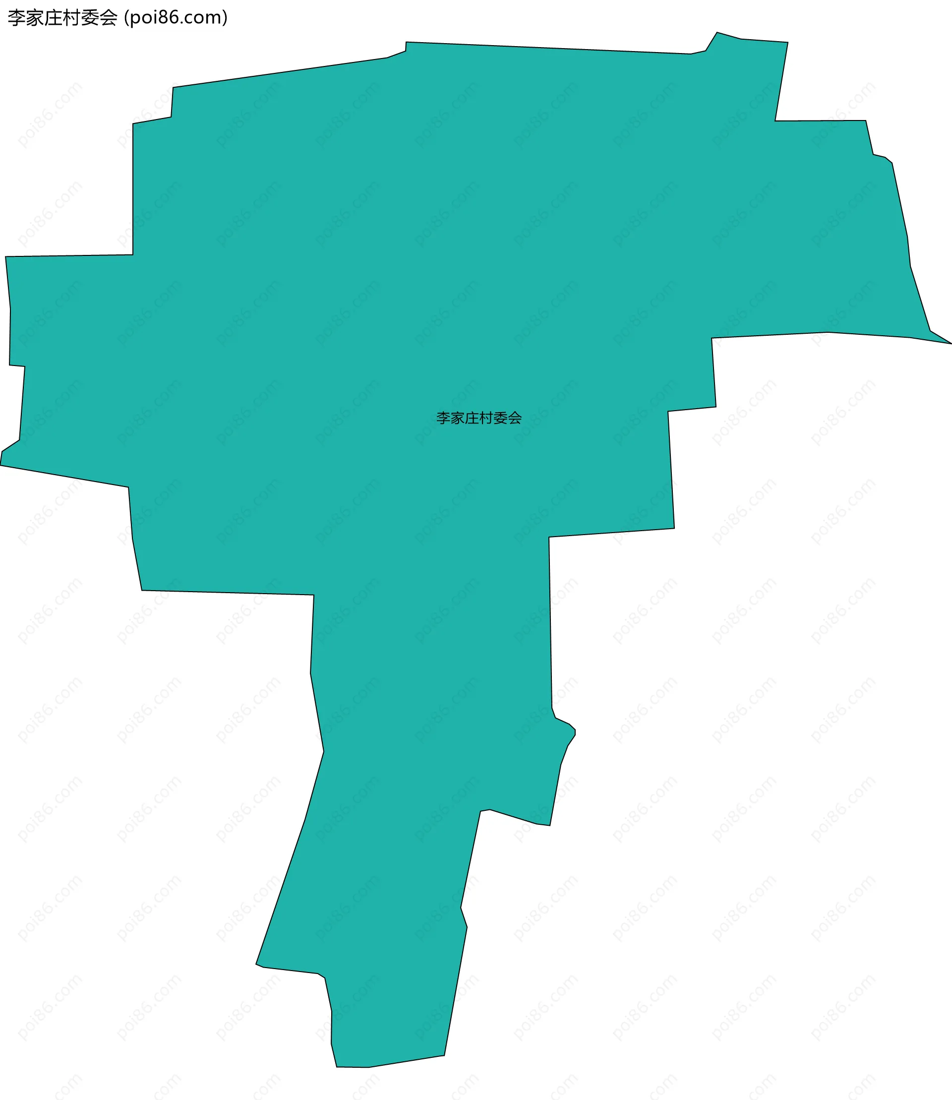 李家庄村委会边界地图