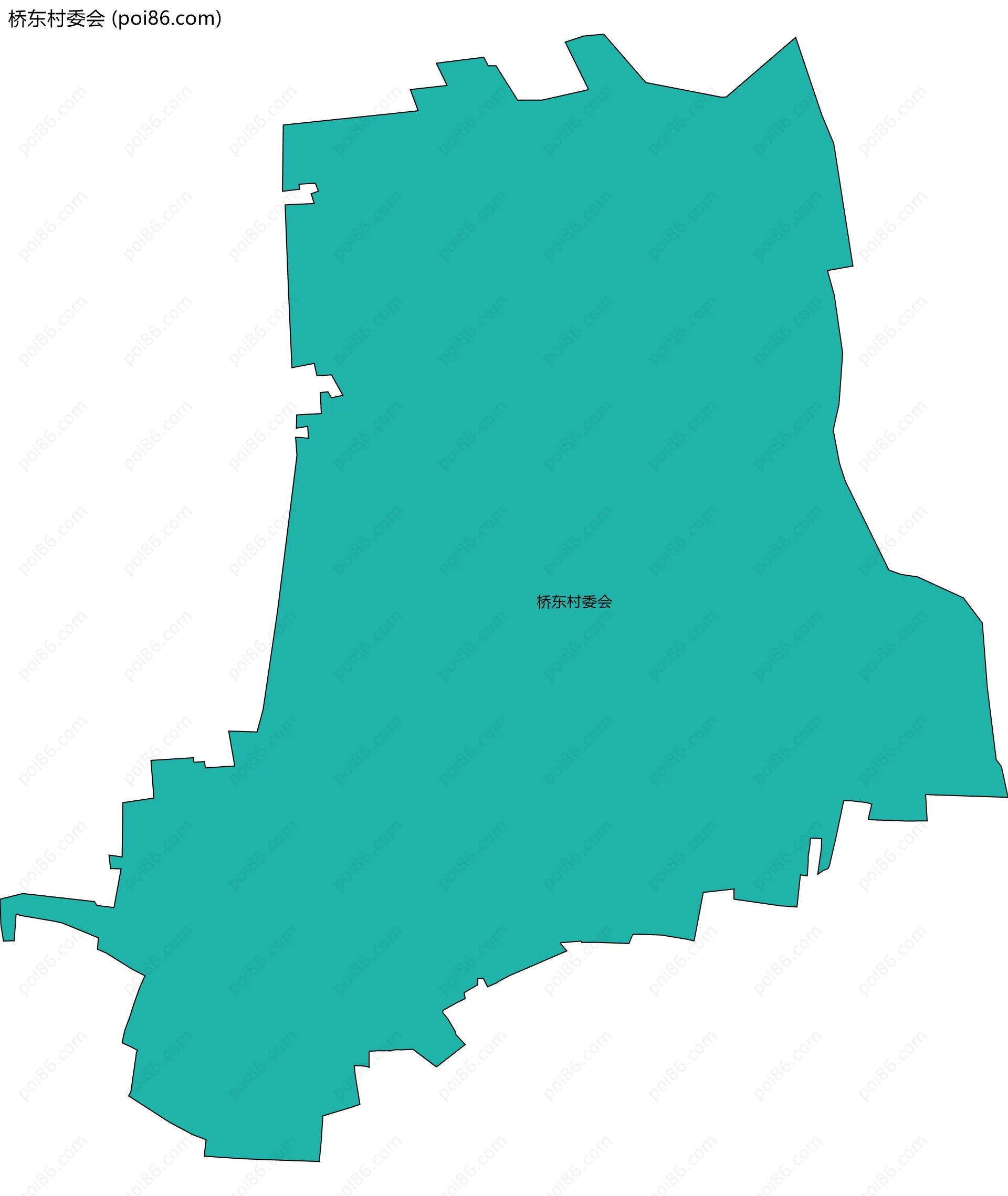 桥东村委会边界地图