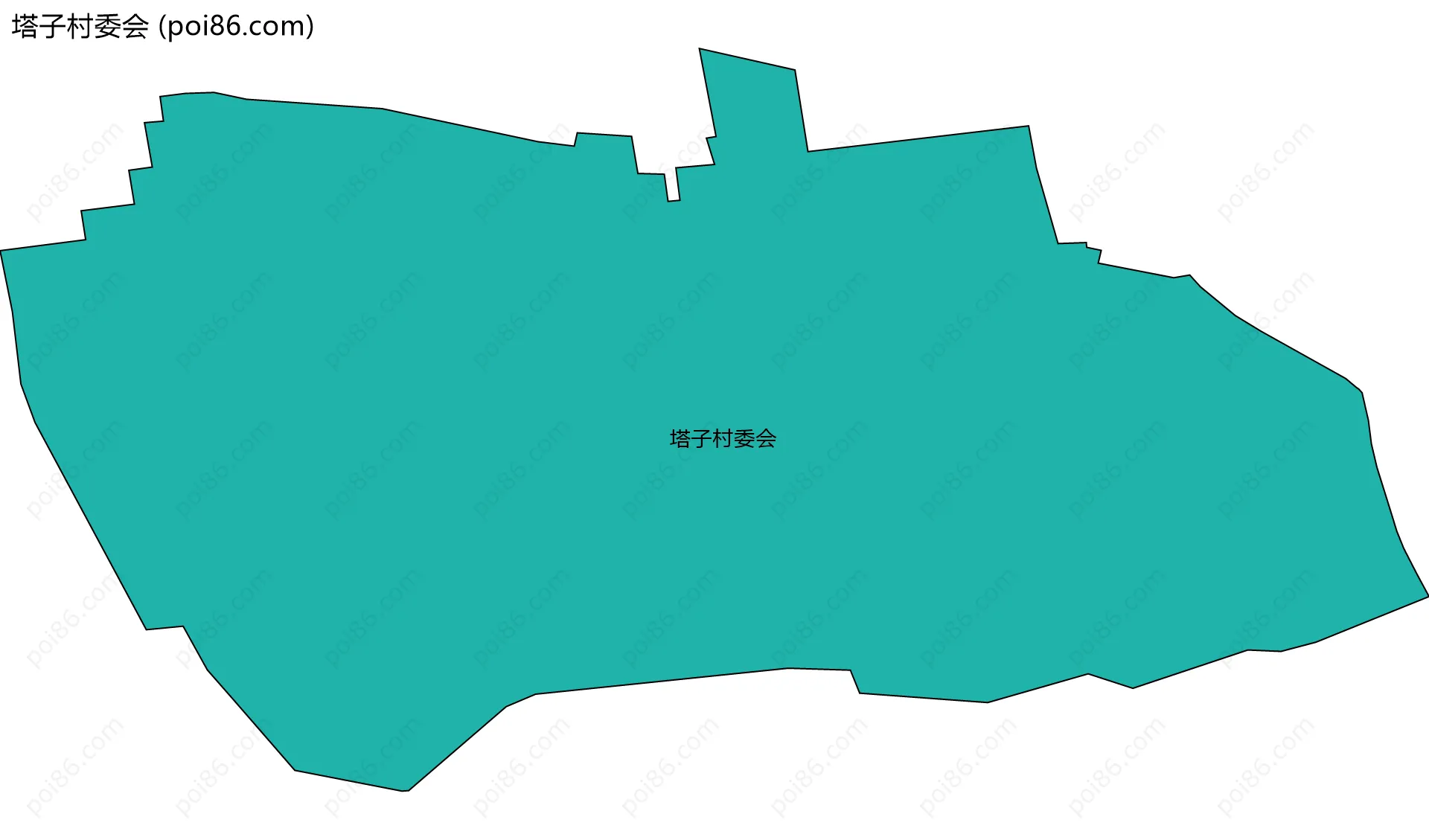 塔子村委会边界地图