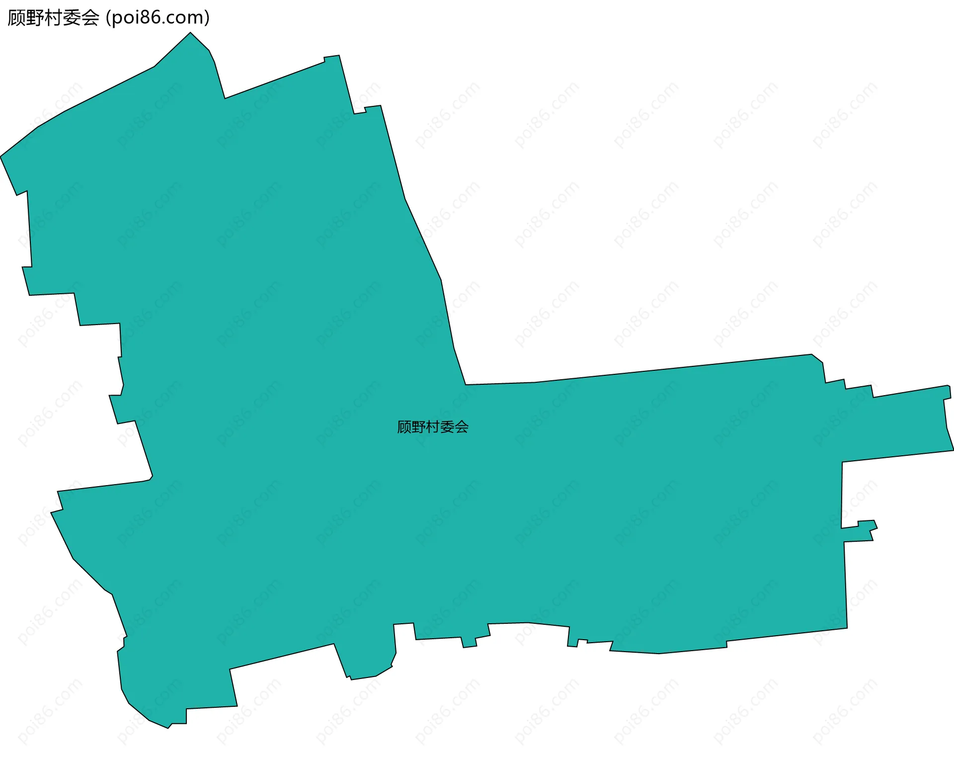 顾野村委会边界地图