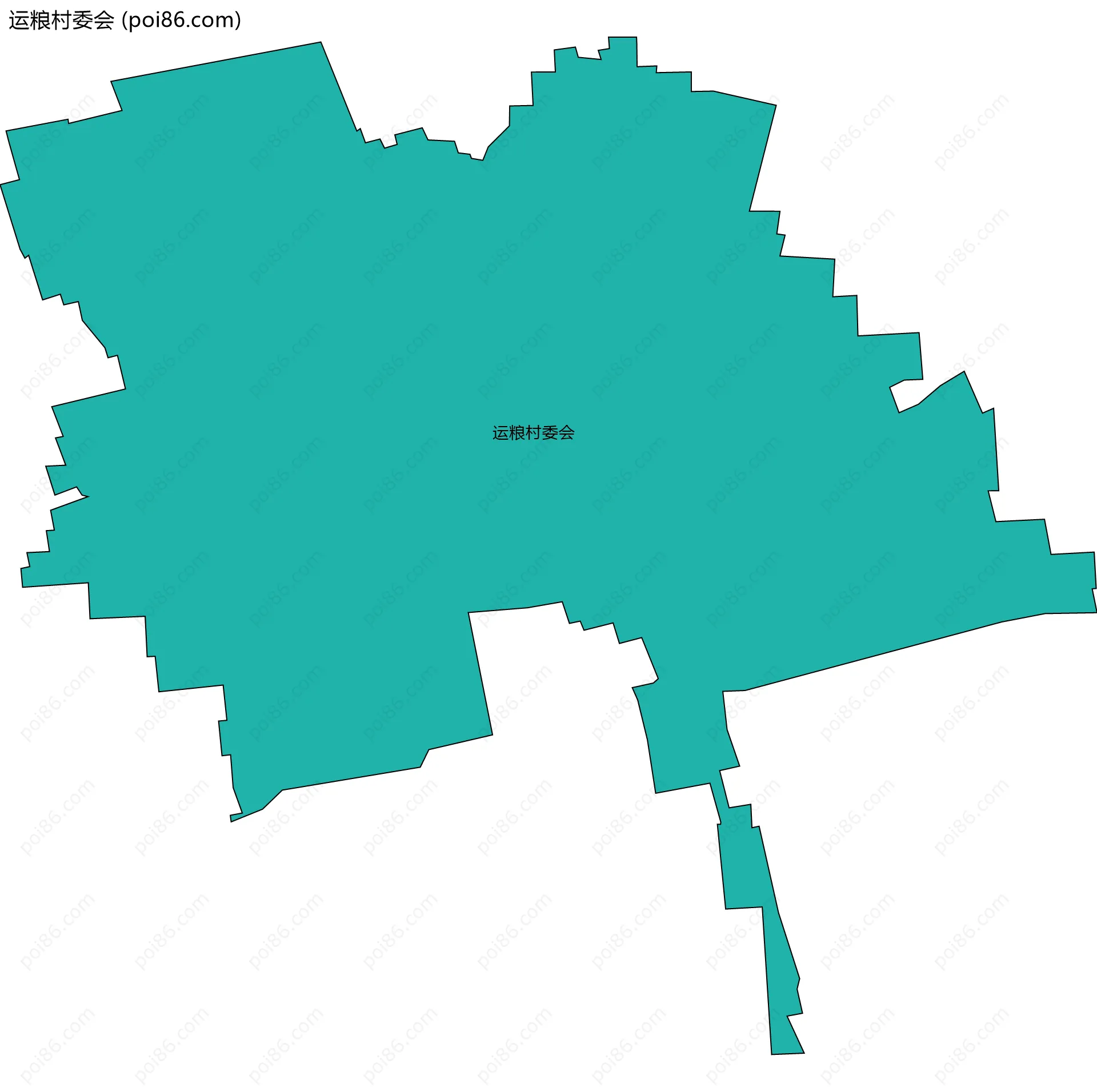 运粮村委会边界地图