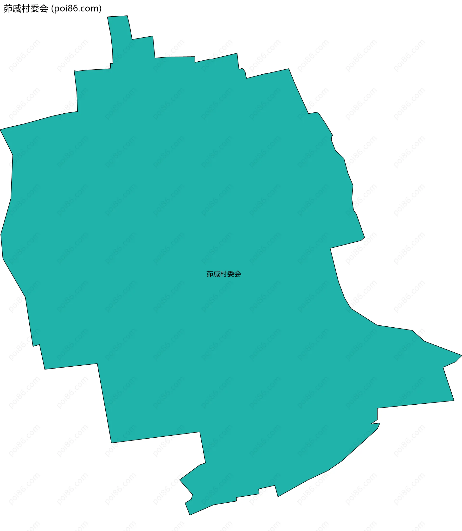 茆戚村委会边界地图