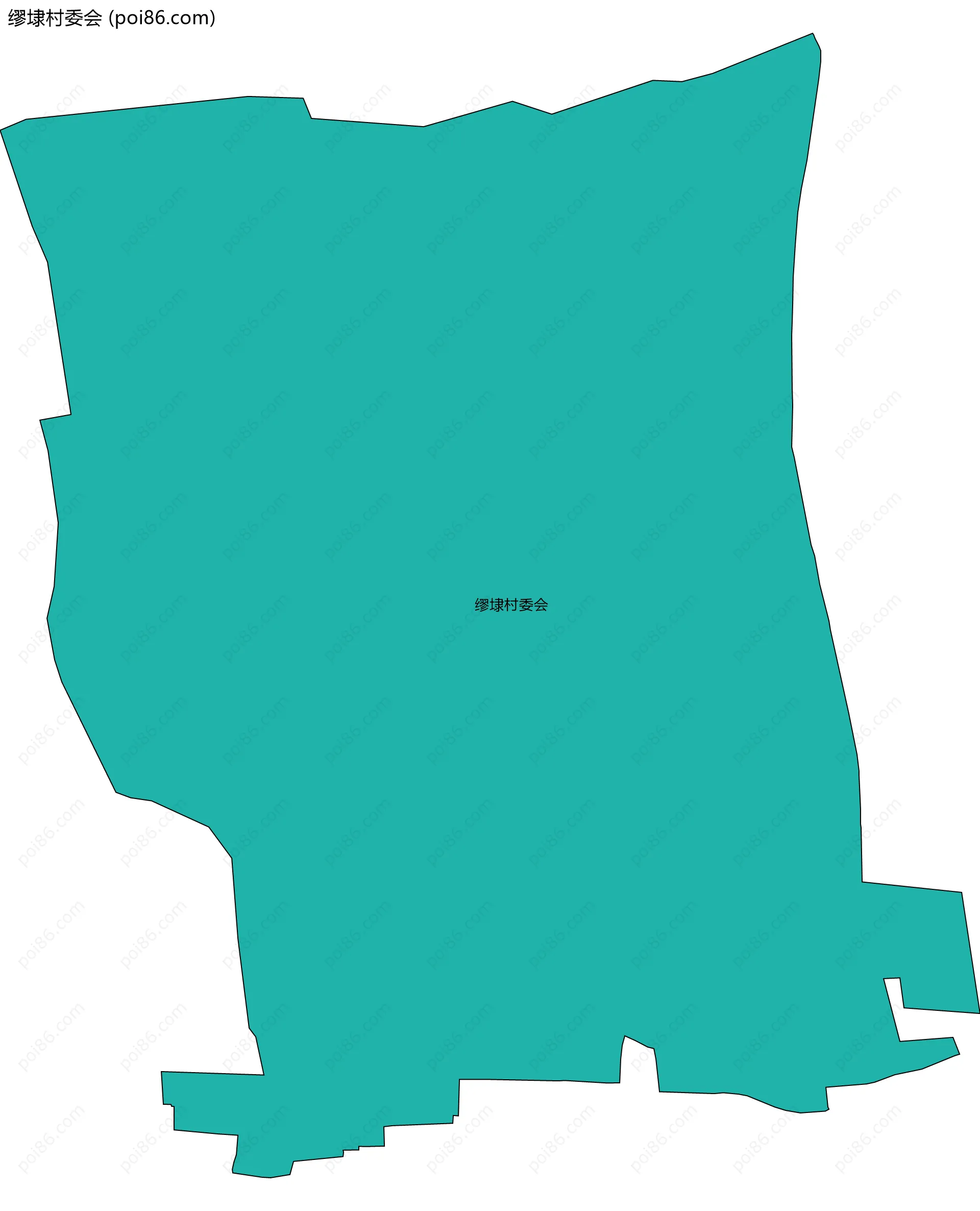 缪埭村委会边界地图