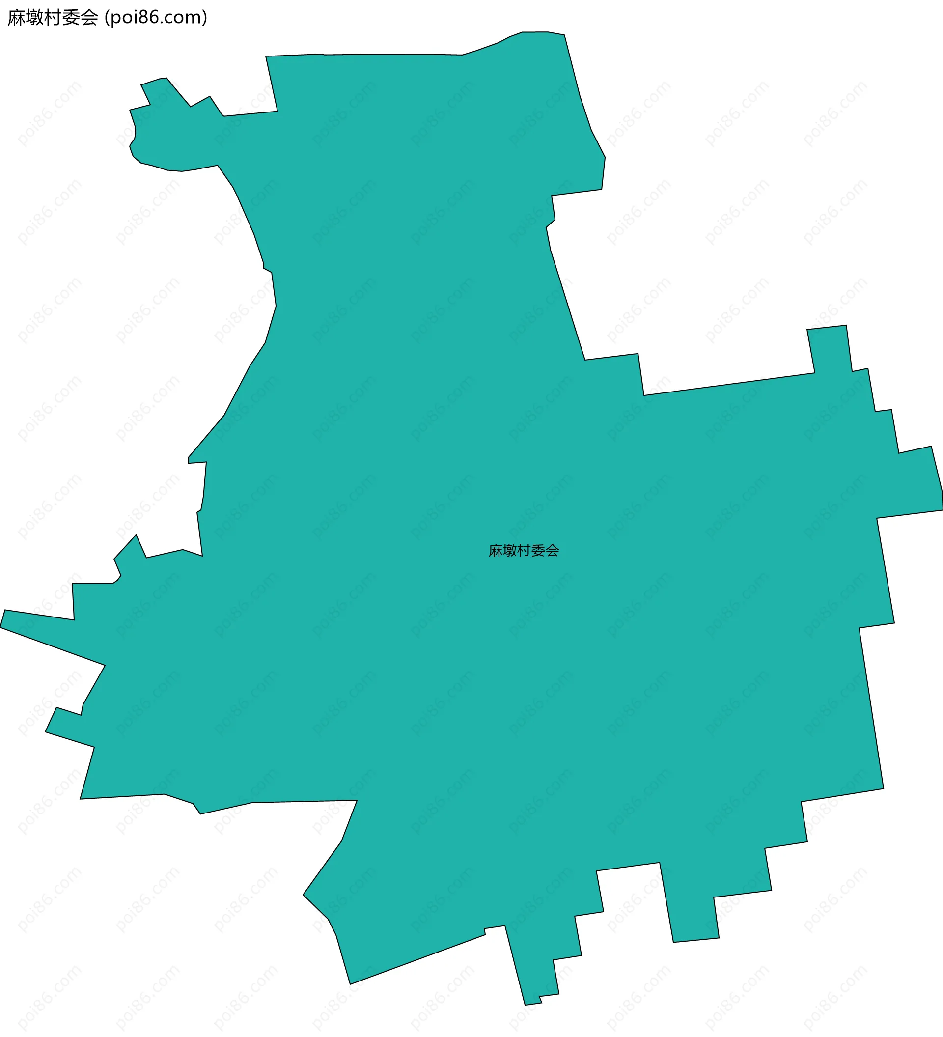 麻墩村委会边界地图