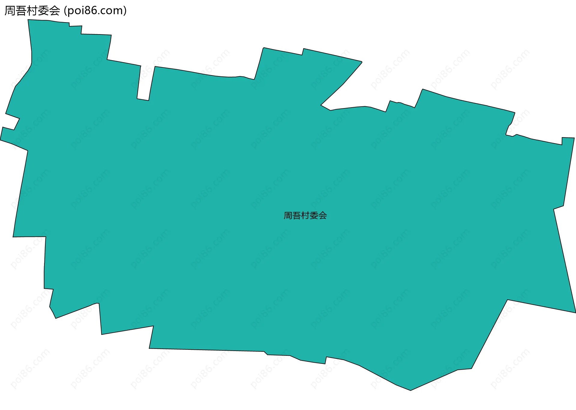 周吾村委会边界地图